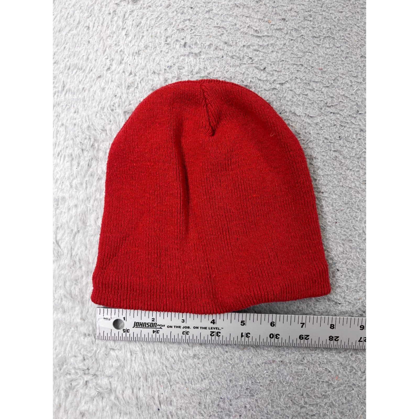 Vintage Midwood Brands Beanie Adult One Size Red Knit Poly Blend Lined Snow Ski Size ONE SIZE - 2 Thumbnail