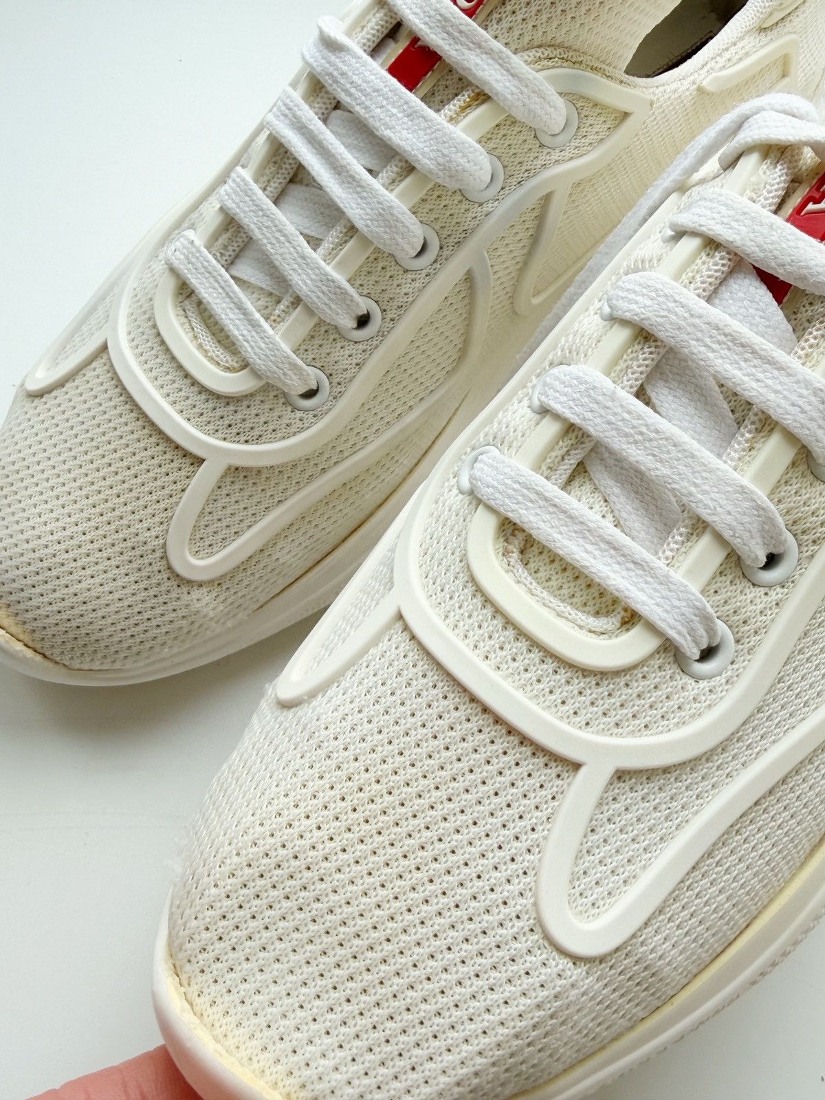 Prada Prada American Cup Men White Lightweight Sneakers 41 Italy Size US 8 / EU 41 - 5 Thumbnail