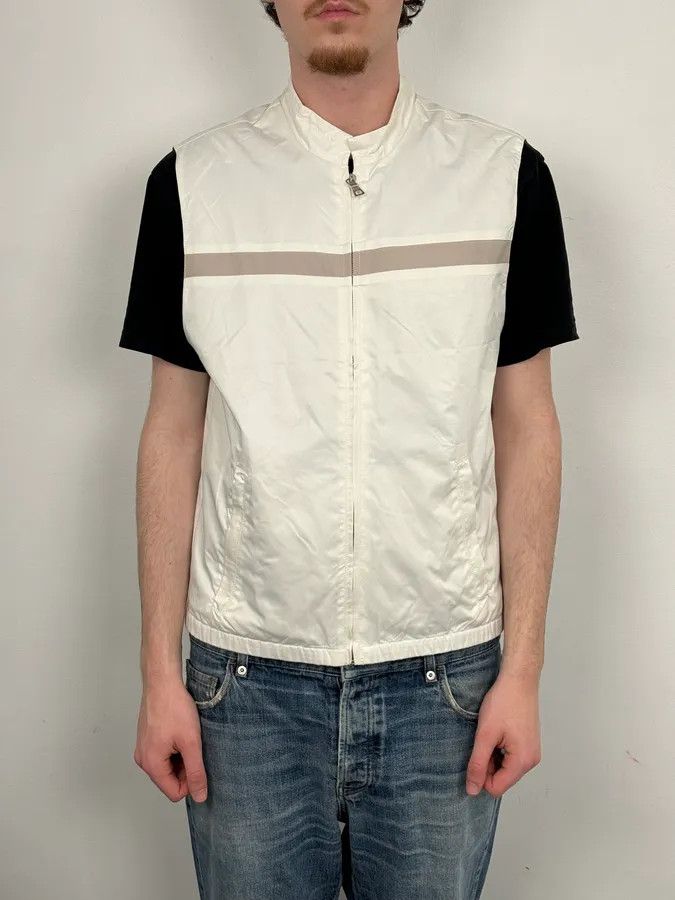 Prada AW2009 Prada White Sport Reflective Strip Nylon Vest Size US M / EU 48-50 / 2 - 2 Thumbnail
