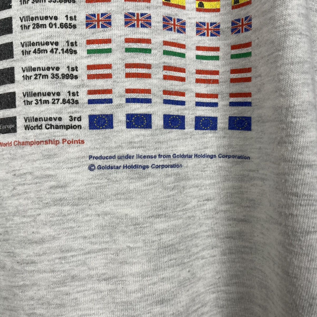 Formula 1 Vintage Jacques Villeneuve Formula One Racing T Shirt 1997 Size US XL / EU 56 / 4 - 9 Thumbnail