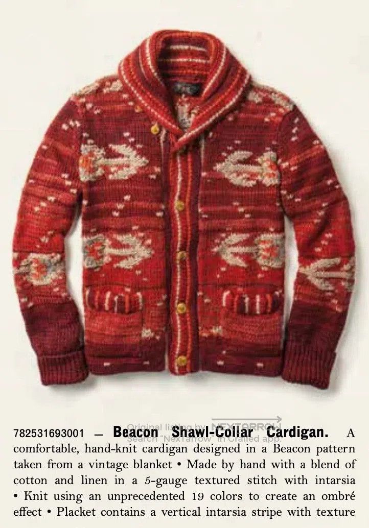 RRL Ralph Lauren RRL Ralph Lauren Ethnic hand-woven sweater cardigan Size US S / EU 44-46 / 1 - 9 Thumbnail