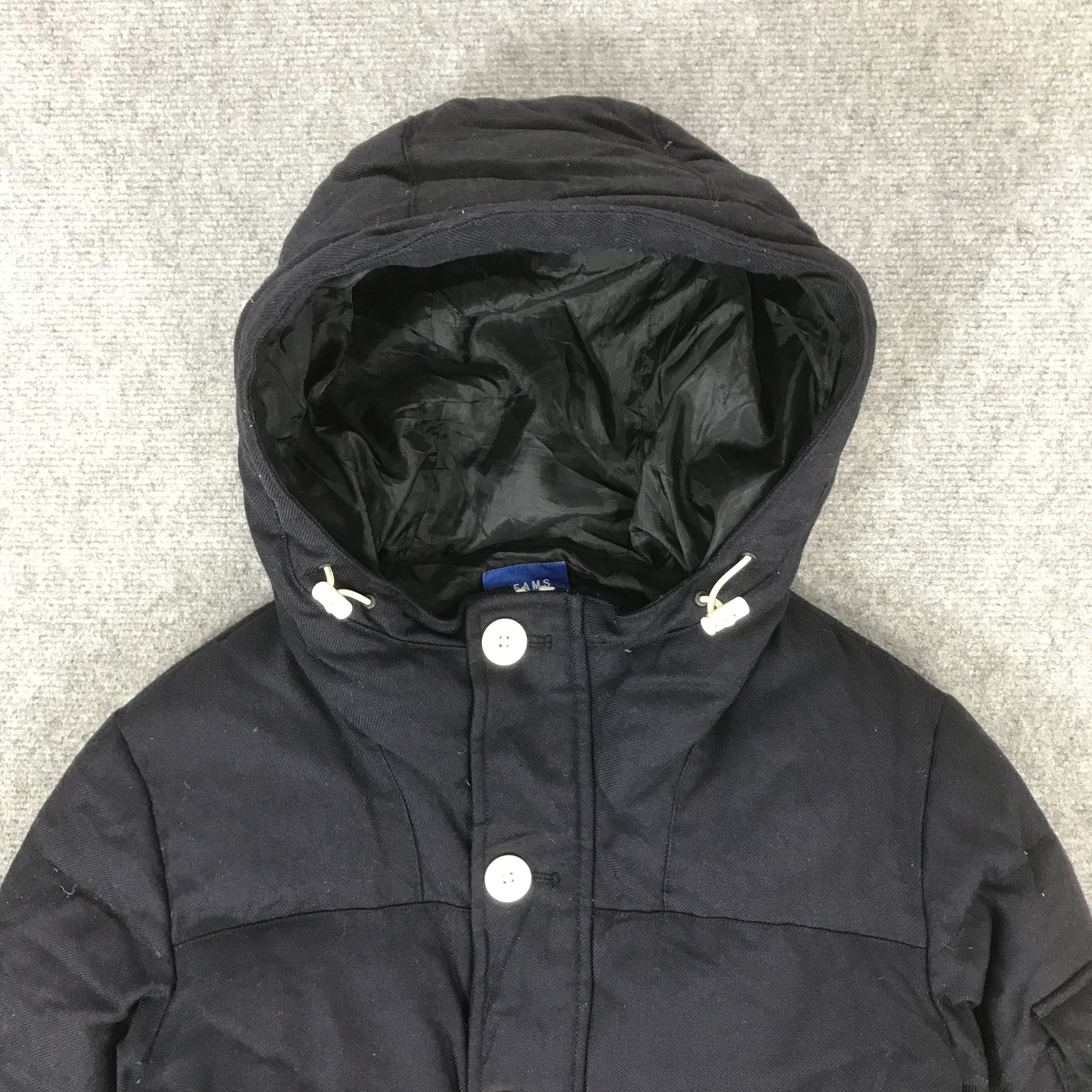 Beams Japan BEAMS JAPAN NAVY WOOL DESIGN PUFFER JACKET K76B1 Size US M / EU 48-50 / 2 - 2 Thumbnail