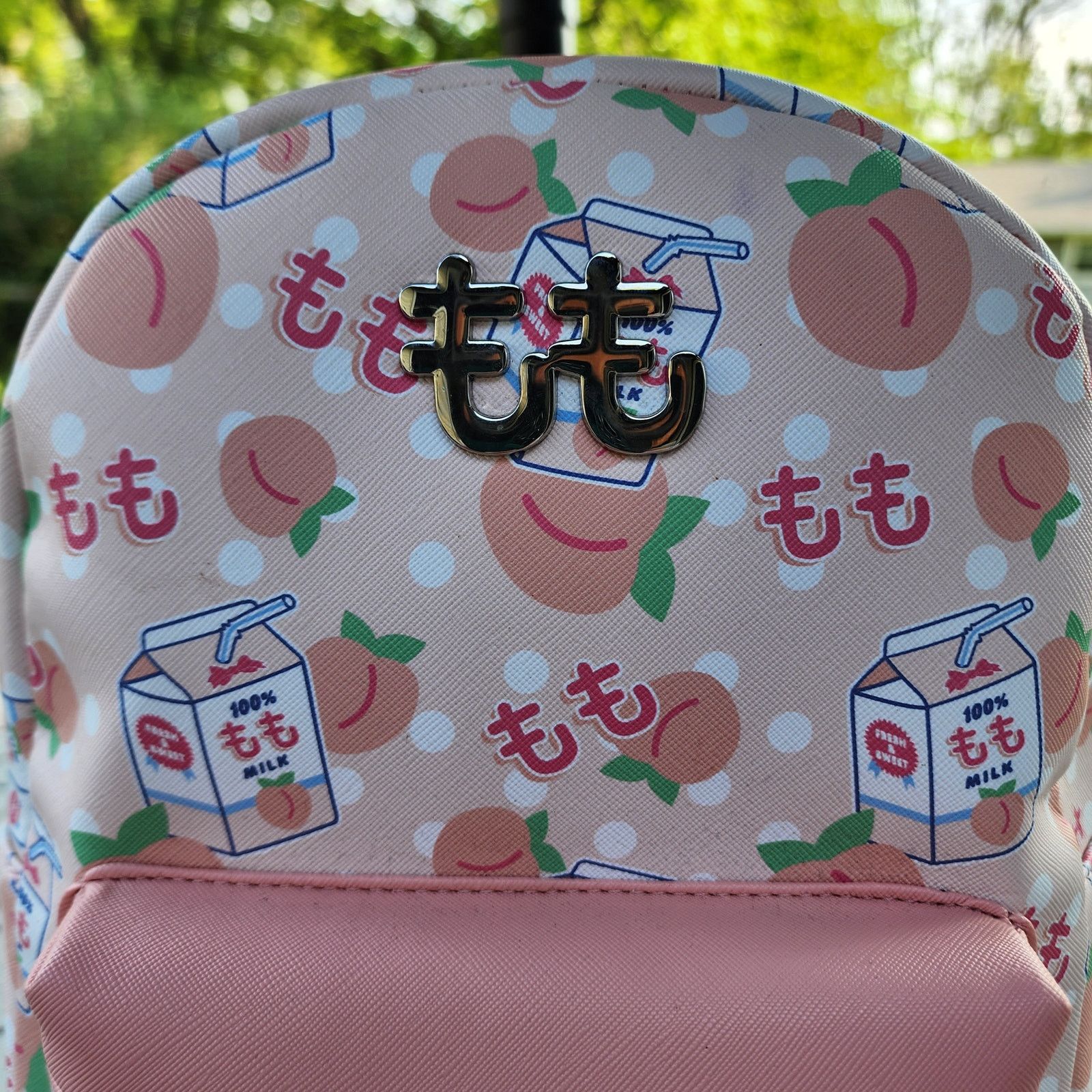 Designer BioWorld Pastel Peach Milk PVC Mini Backpack Size ONE SIZE - 4 Thumbnail