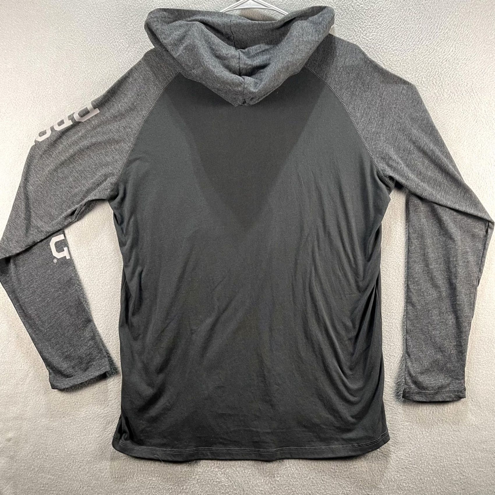 Vintage Browning Shirt Mens Large Gray Hooded Long Sleeve Raglan Buckmark Flag Graphic Size US L / EU 52-54 / 3 - 2 Thumbnail