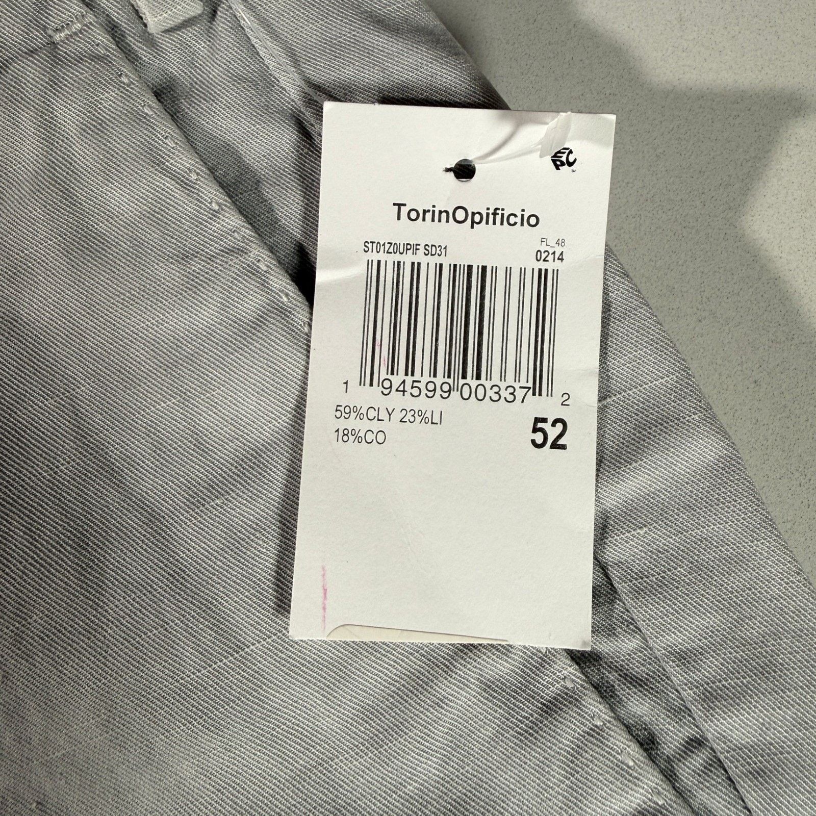 Other TorinOpificio Mens Lyocell Linen Cotton Trousers Italy 52 Size US 36 / EU 52 - 9 Thumbnail
