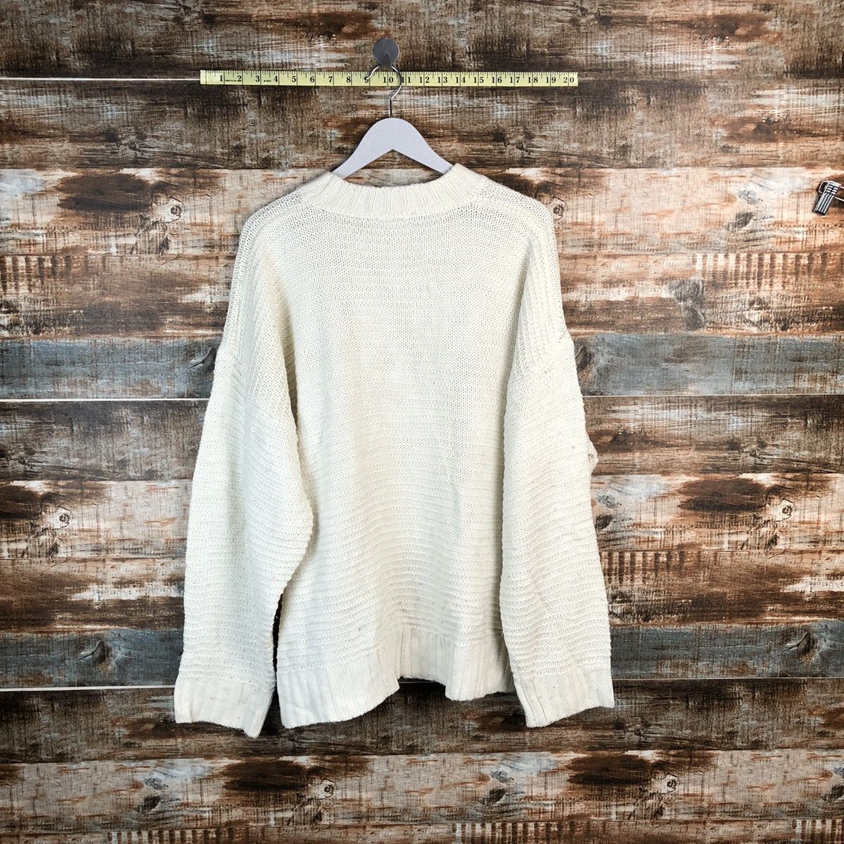 GU × Homespun Knitwear GU vintage white Knitwear #A1831 Size US L / EU 52-54 / 3 - 12 Thumbnail
