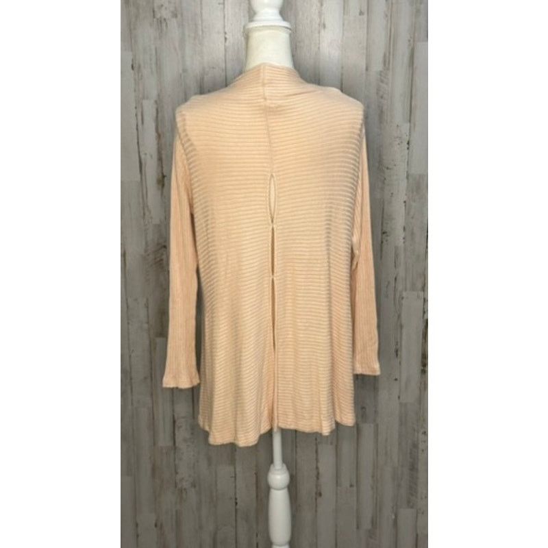 Free People We The Free Women's Peach Ribbed Long Sleeve Tunic Sweater Size M / US 6-8 / IT 42-44 - 3 Thumbnail