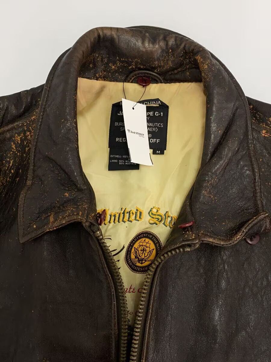 Avirex Avirex Plain Leather Flight Jacket Brown Size US M / EU 48-50 / 2 - 5 Thumbnail