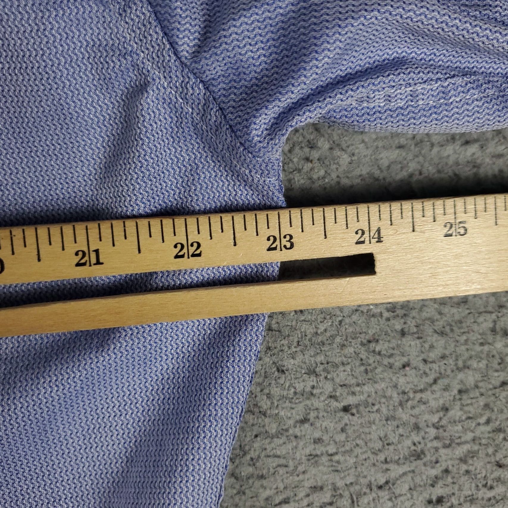 Vintage Duchamp Shirt Mens Size 16.5 Large Blue Dress Button Up Long Sleeve Size 42R - 5 Thumbnail