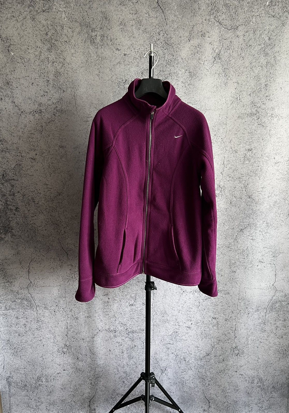 Nike Nike Retro Fleece Zip Up Jacket Mini Swoosh Sweater Size M / US 6-8 / IT 42-44 - 2 Thumbnail