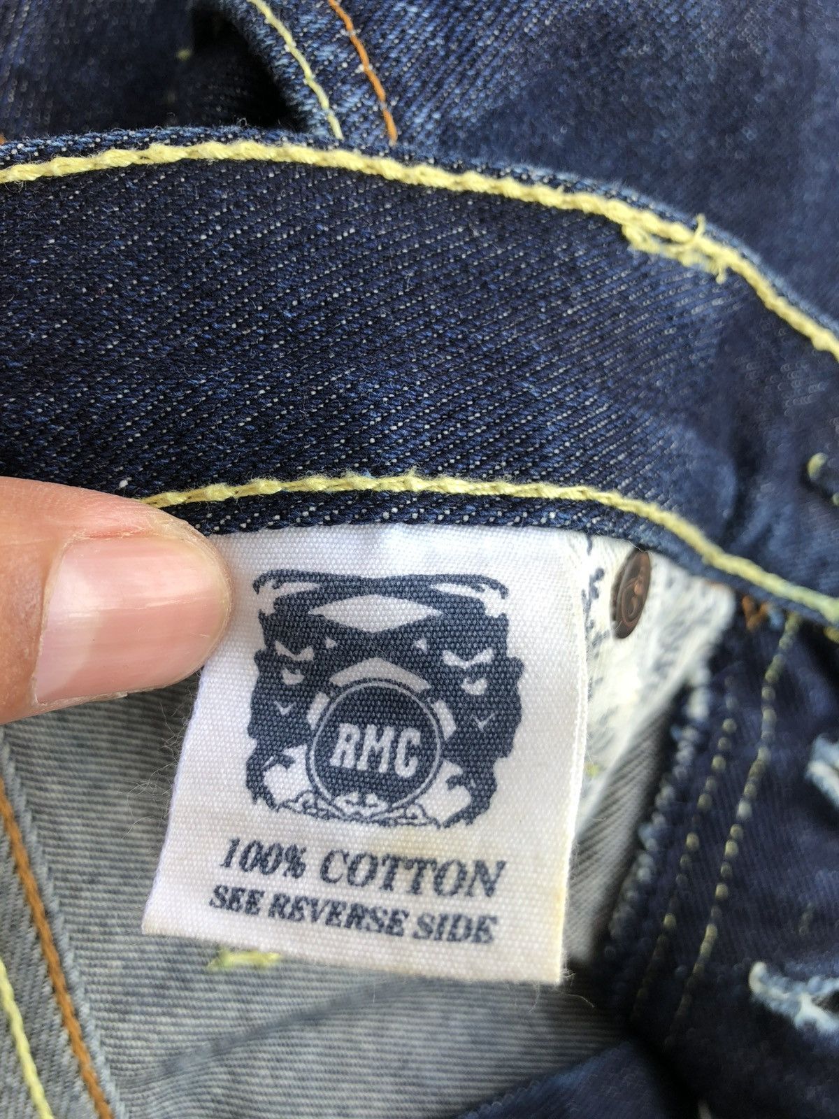 RMC Jeans Red Monkey Company Embroidered Jeans Distressed Size US 33 - 20 Thumbnail