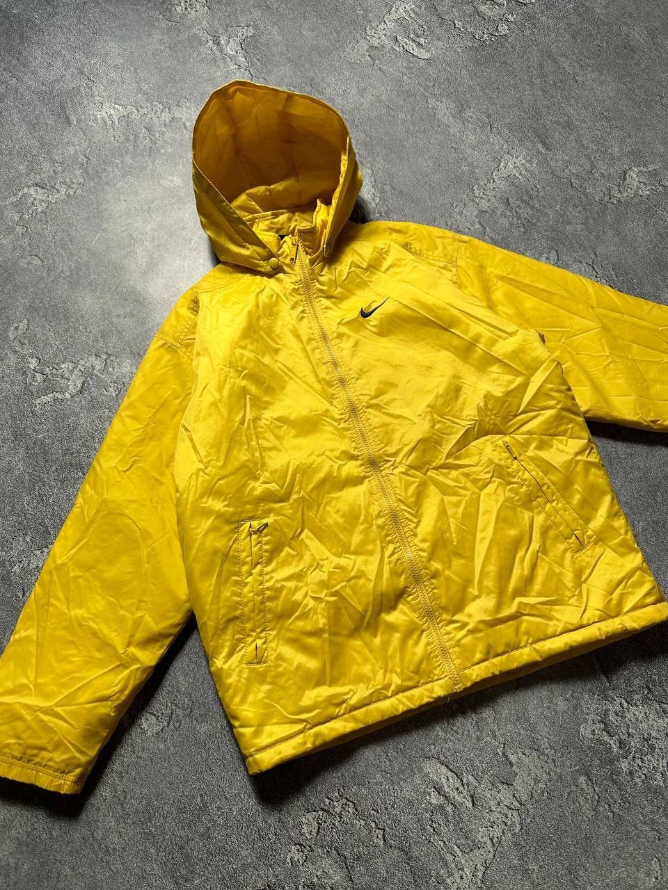 Nike × Vintage Nike Vintage Yellow Big logo Jacket Size US XL / EU 56 / 4 - 9 Thumbnail