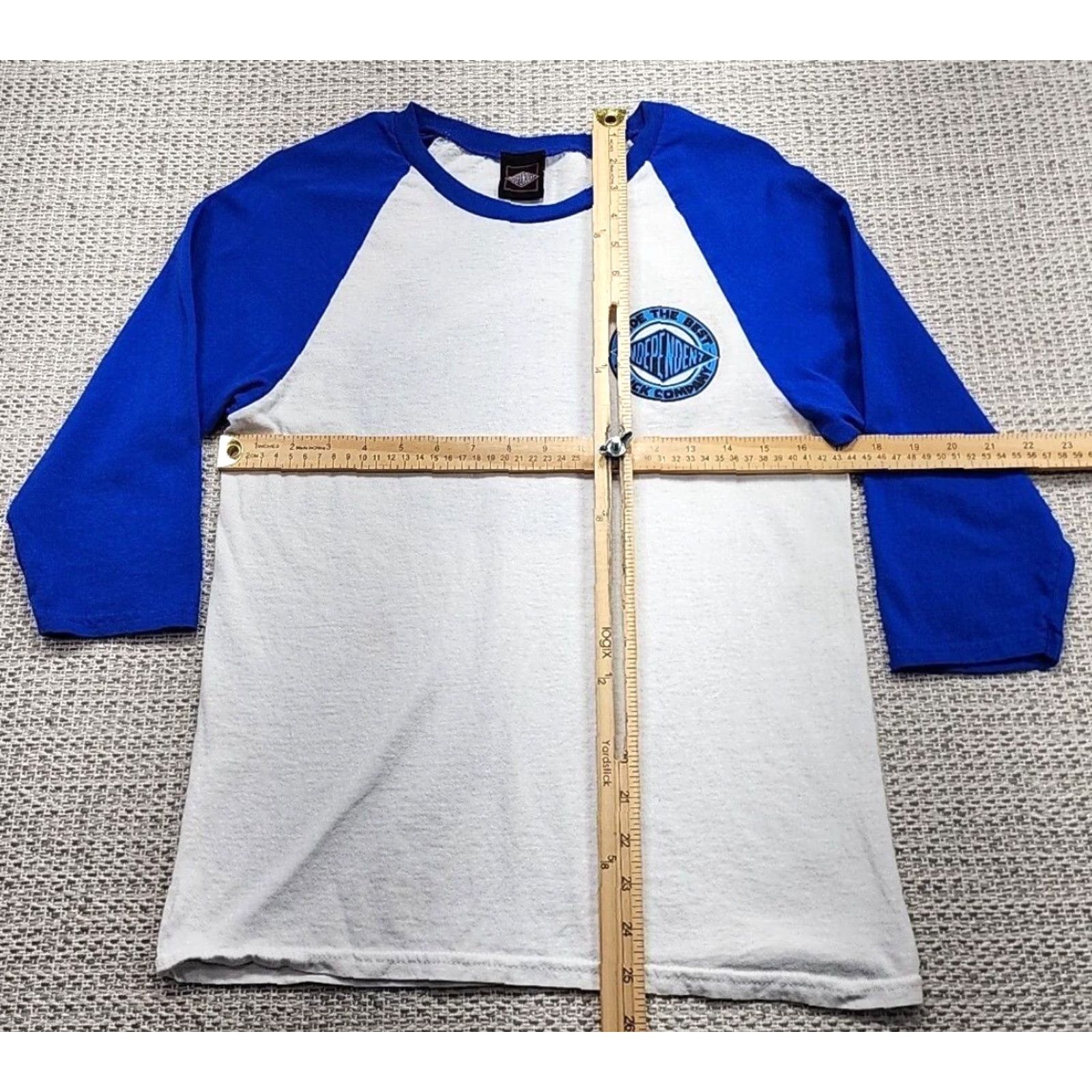 Vintage Independent Shirt Adult Small White Raglan Built To Grind Logo Graphic Tee Skate Mens Size US S / EU 44-46 / 1 - 6 Thumbnail