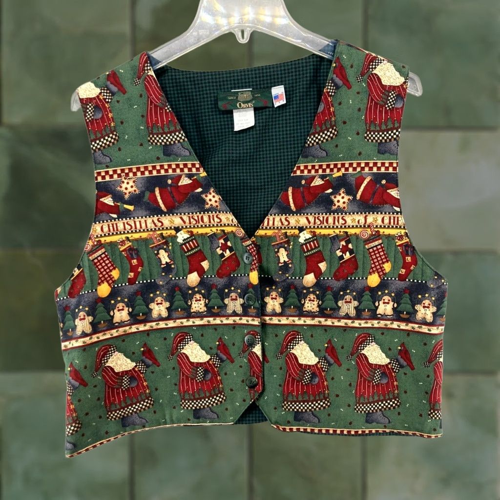 Orvis Orvis Vest Womens XL Vintage Christmas USA MADE Size XL / US 12-14 / IT 48-50 - 1 Thumbnail