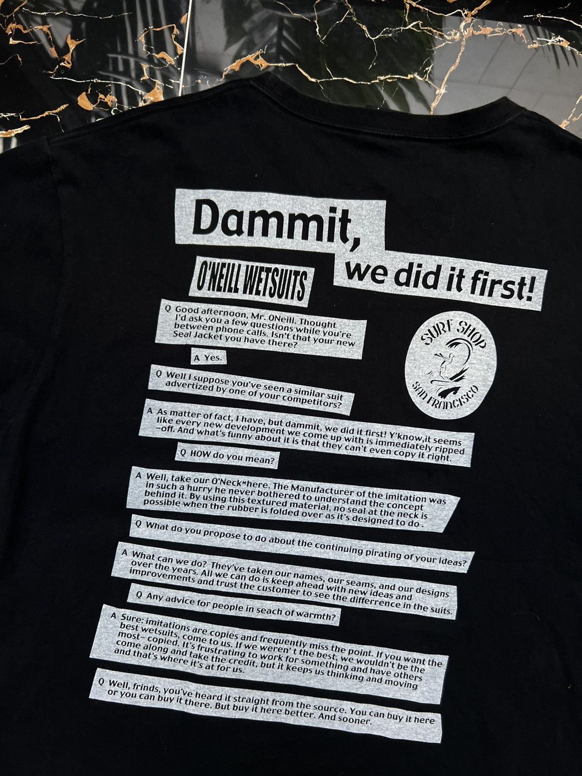O'Neill × Vintage 90’s O’NEILL WET SUITS RETRO TEE BIG BACK LOGO Y2K Size US XL / EU 56 / 4 - 2 Thumbnail