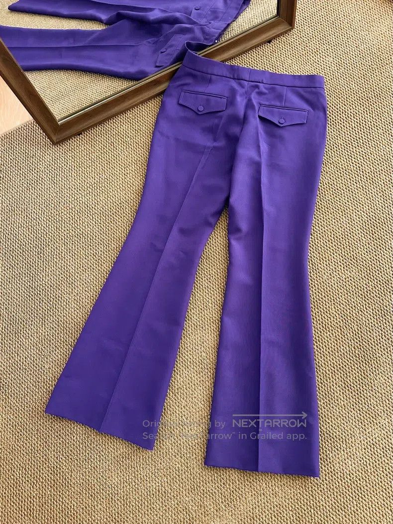 Gucci Gucci Casual and fashionable retro purple flared pants Size 32" / US 10 / IT 46 - 2 Thumbnail