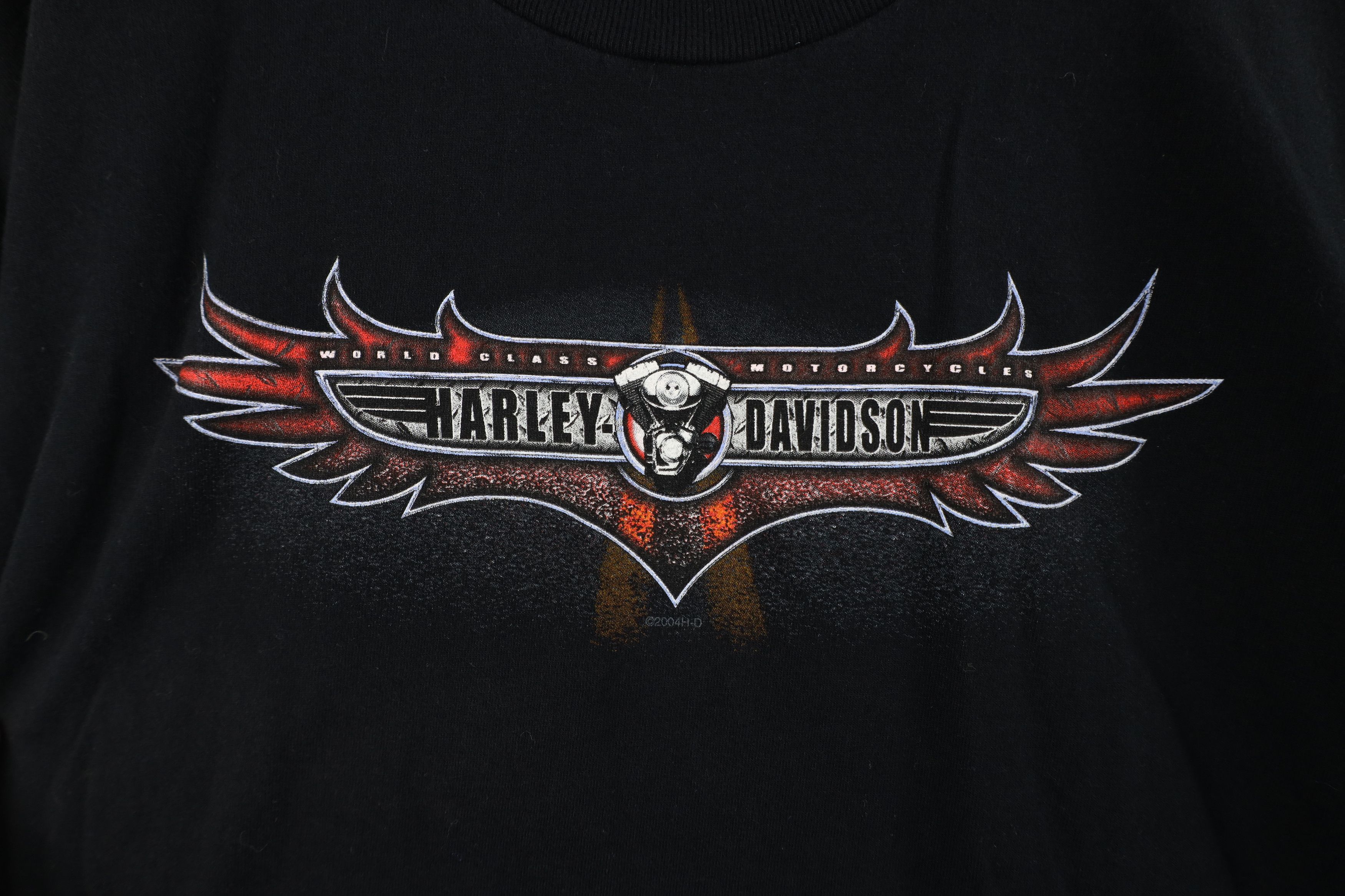 Harley Davidson Vintage Y2K 2004 Harley Davidson Eagle Wings T-Shirt USA Size US XL / EU 56 / 4 - 4 Thumbnail