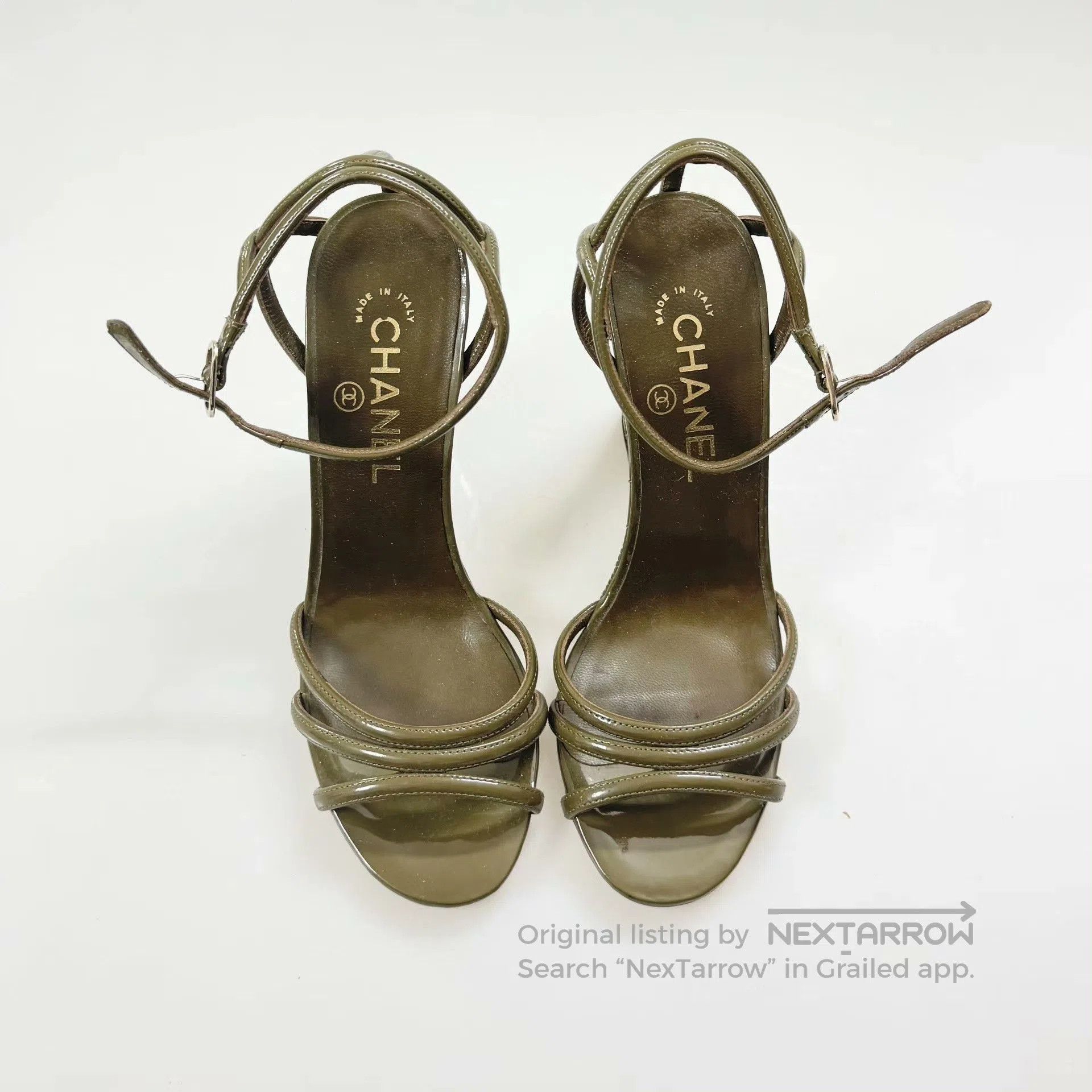 Chanel Chanel Brown Block Heel Sandals. Size US 6 / IT 36 - 4 Thumbnail