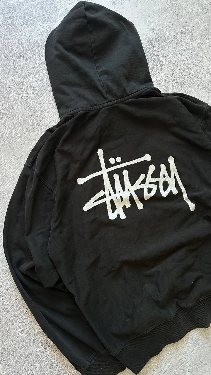Stussy Stussy Basic Hoodie Mens Large Black Logo Hooded Size US L / EU 52-54 / 3 - 9 Thumbnail