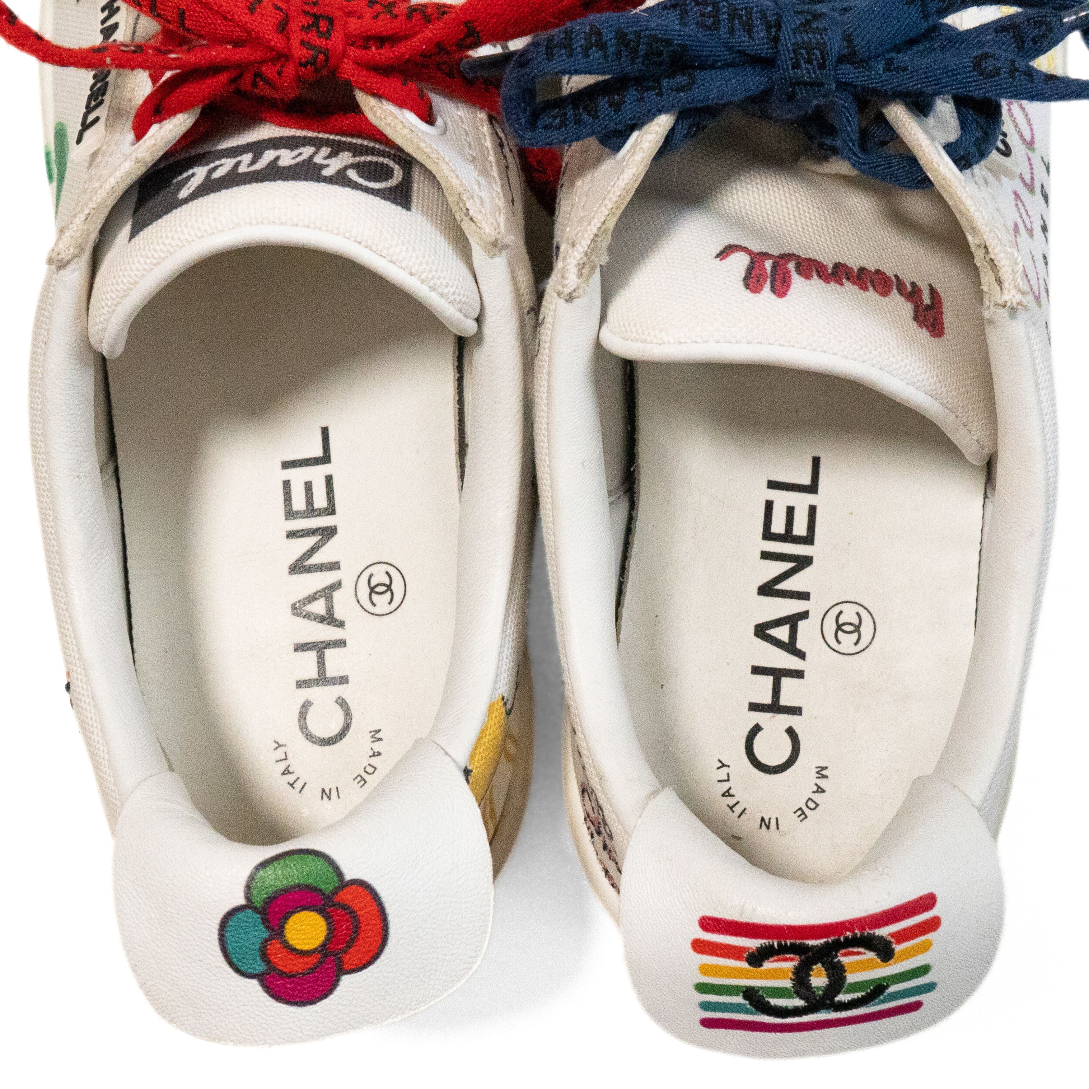 Chanel Chanel x Pharrell Sneakers- White Graffiti Low- 38 Size US 8 / IT 38 - 9 Thumbnail