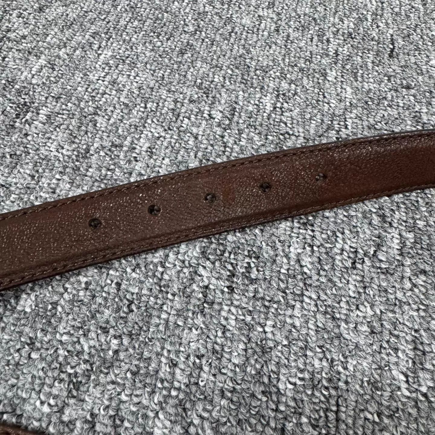 Prada Prada Triangle Logo Brown Belt 99 New 75/30 Size ONE SIZE - 6 Thumbnail