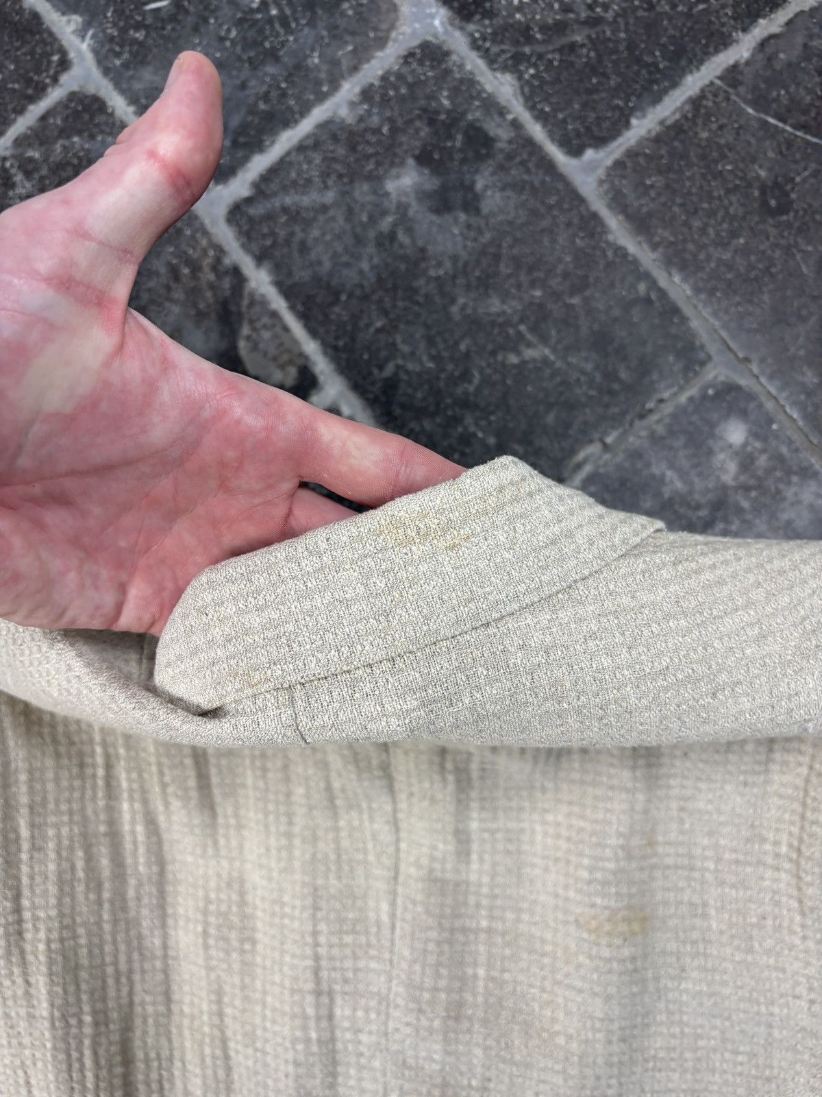Emporio Armani S/S 1994 Emporio Armani Jacket 90s Vintage Linen Blazer Puck Size 48R - 16 Thumbnail