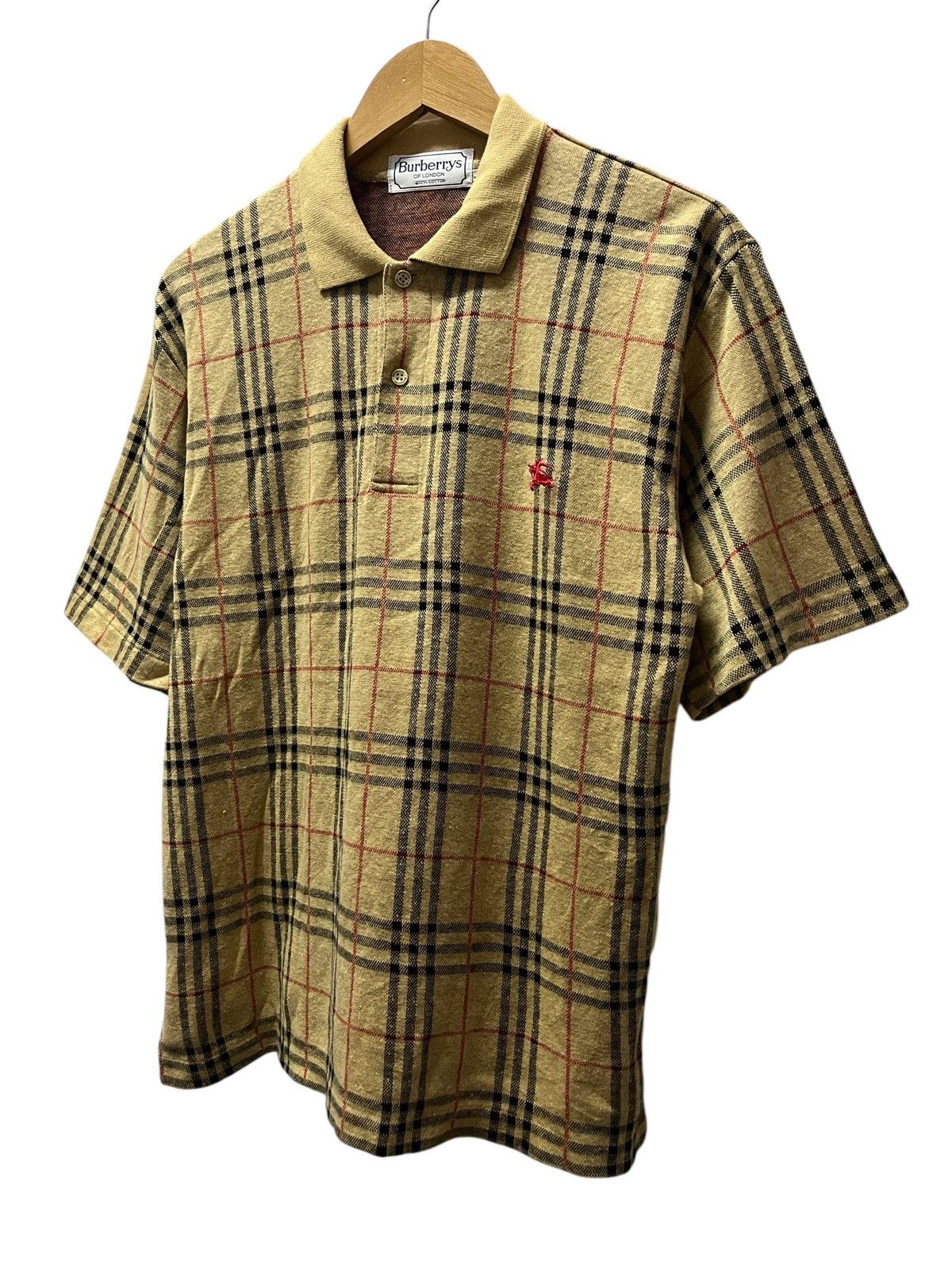 Burberry × Designer × Vintage Vintage BURBERRYS NOVA CHECK Polo Shirt Size US L / EU 52-54 / 3 - 1 Thumbnail