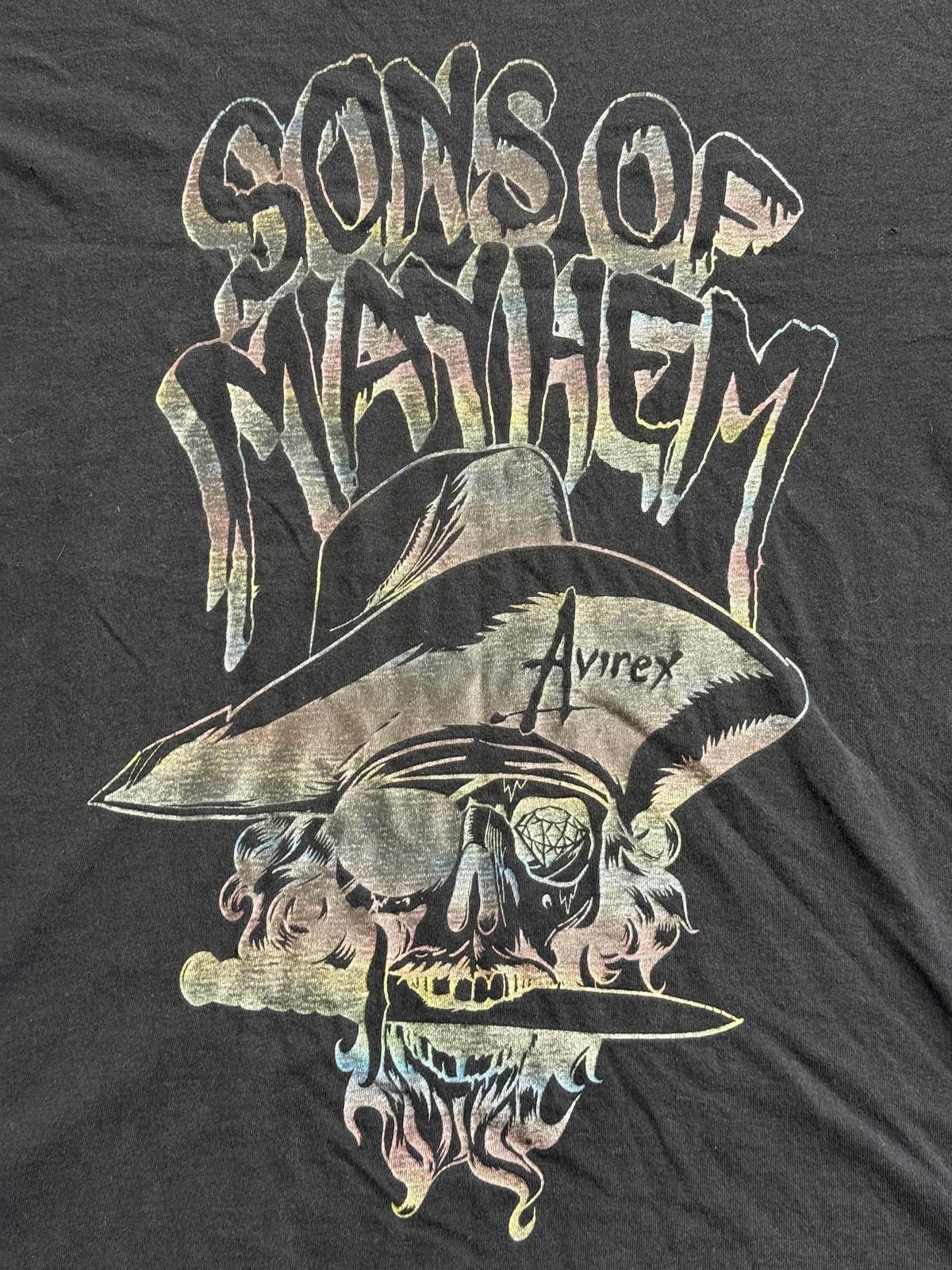Designer Faded Sons of Mayhem Avirex Rainbow Metallic Tee XL Size US XL / EU 56 / 4 - 2 Thumbnail