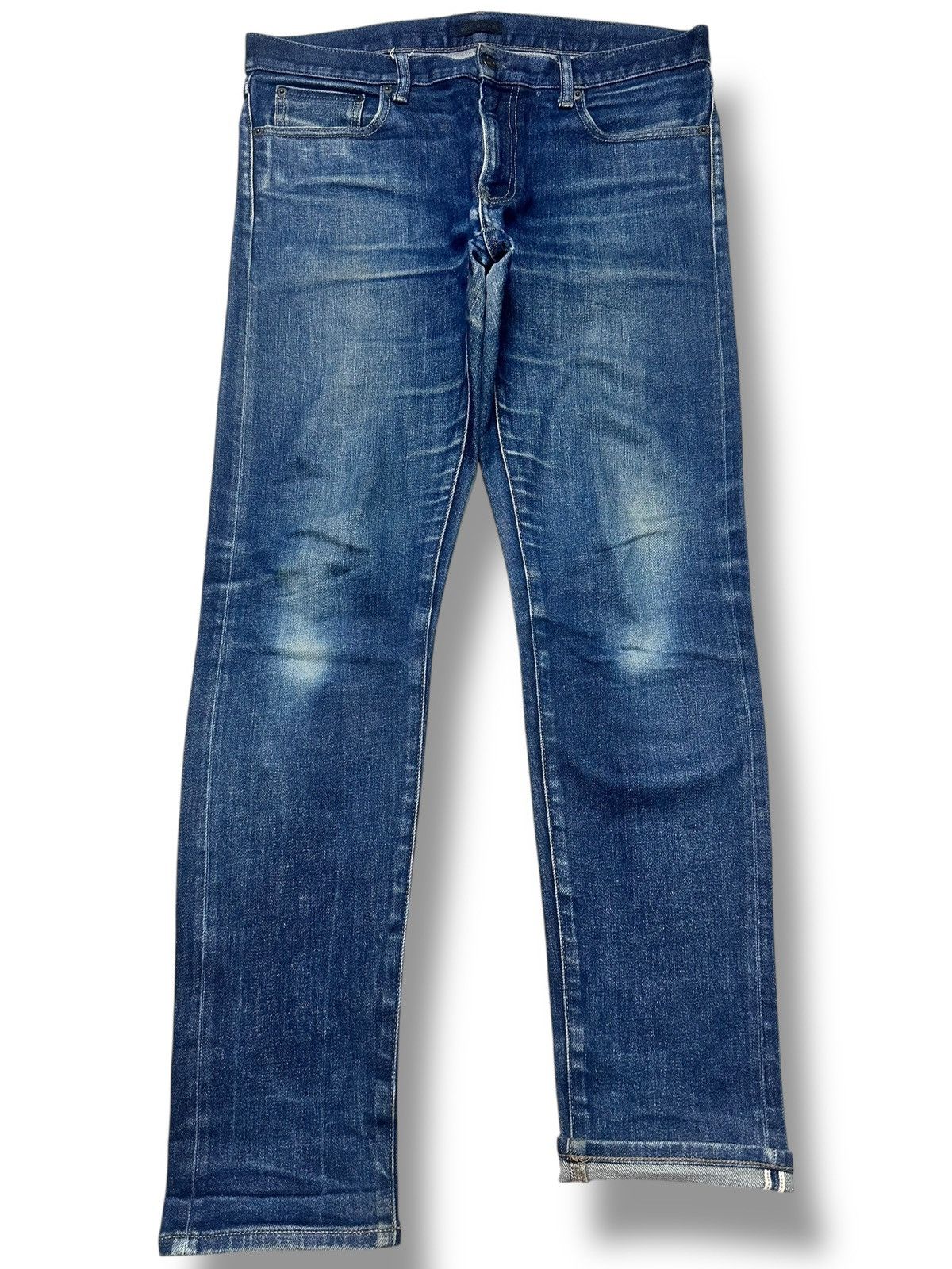 Uniqlo UNIQLO Selvedge Denim Kaihara Jeans SlimFit Style Faded Wash Size US 35 - 1 Thumbnail