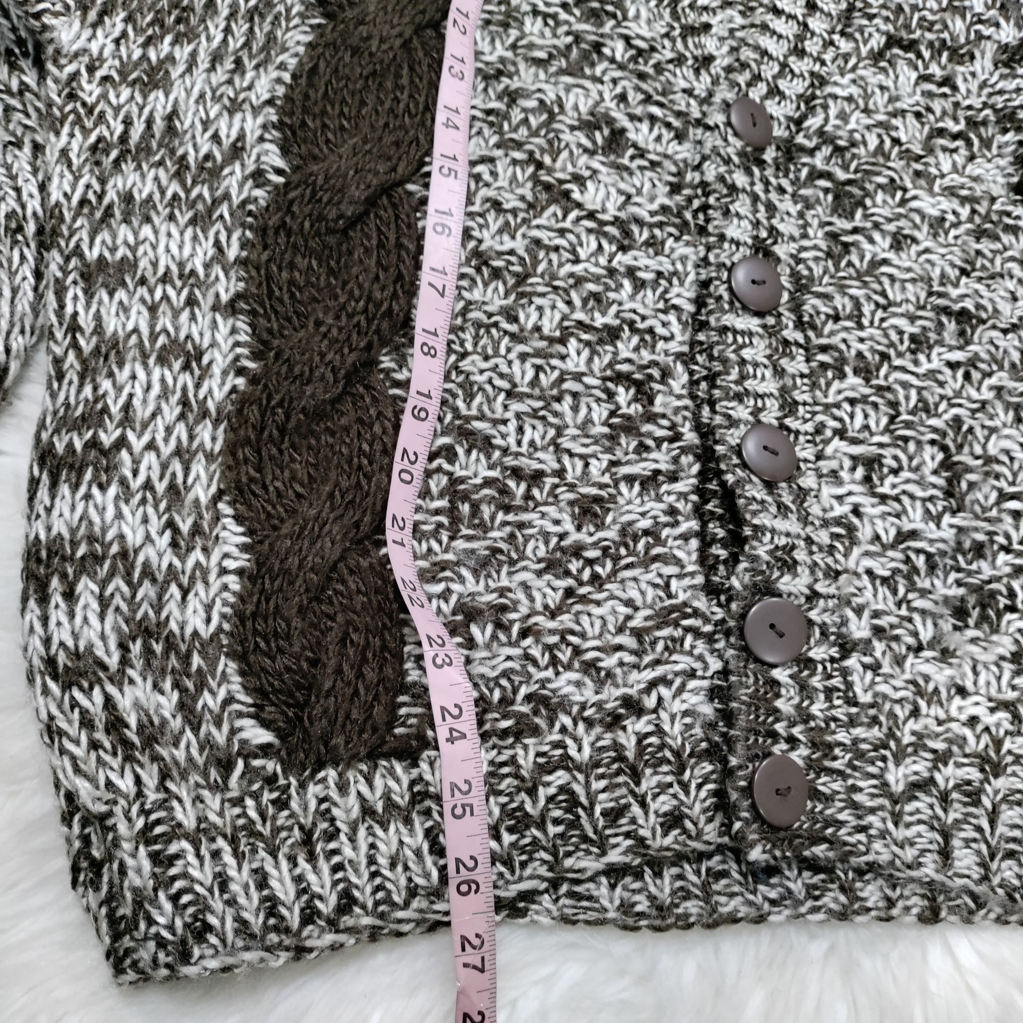 Vintage Sorrentine Oversized Cable Knit Hipster Vintage Cardigan Dad Size US XL / EU 56 / 4 - 12 Thumbnail