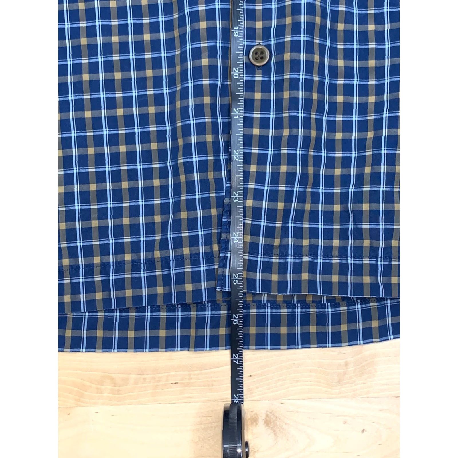 Quiksilver VINTAGE Quiksilver Waterman Collection Shirt Blue Plaid Short Sleeve S Mens Button-Up Collared Blue Plaid Size US 29 - 4 Thumbnail