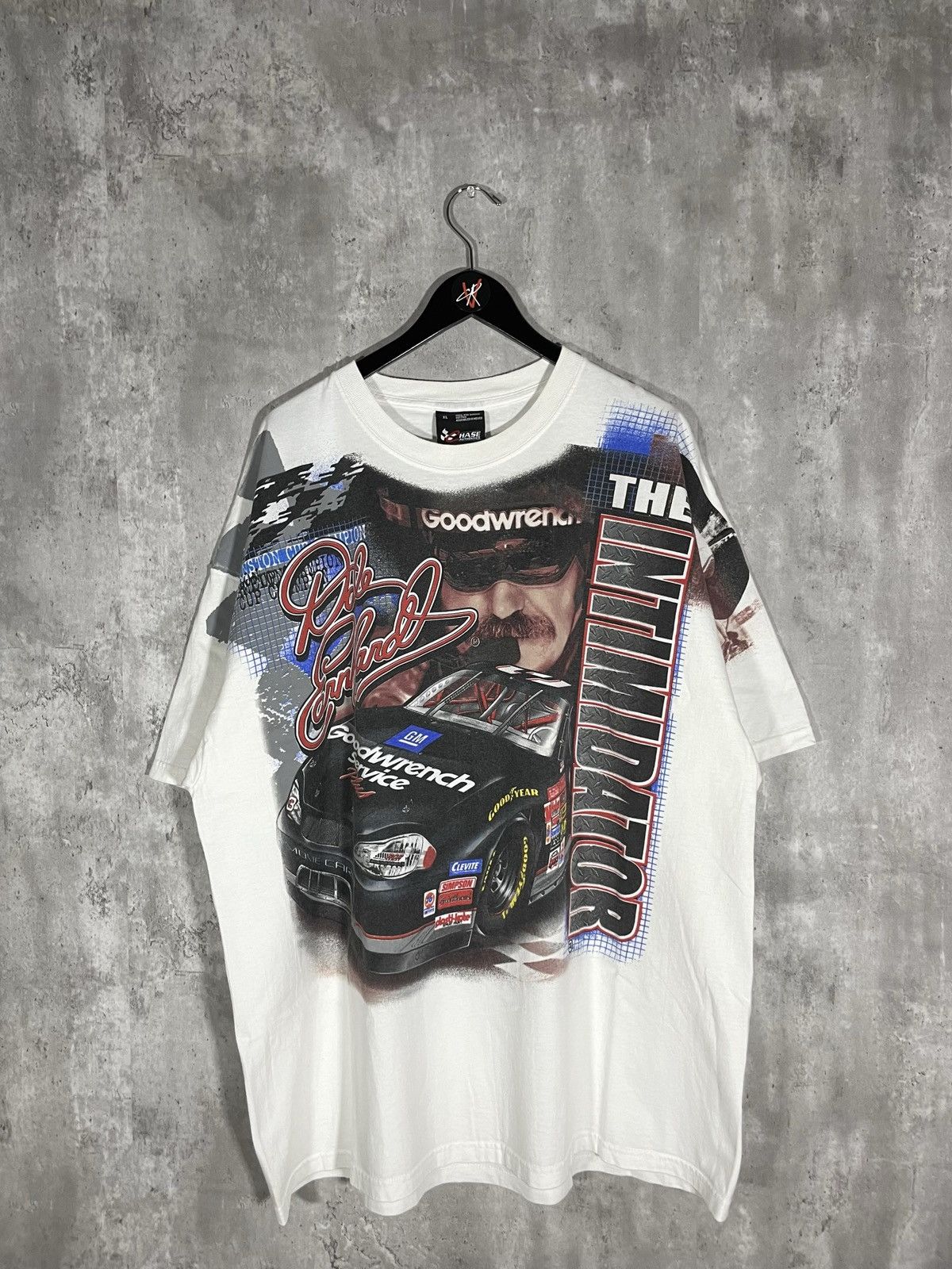 image of Chase Authentics x Nascar Vintage 90's Dale Earnhardt Chase Authentic Aop Tee in White (Size 2XL)