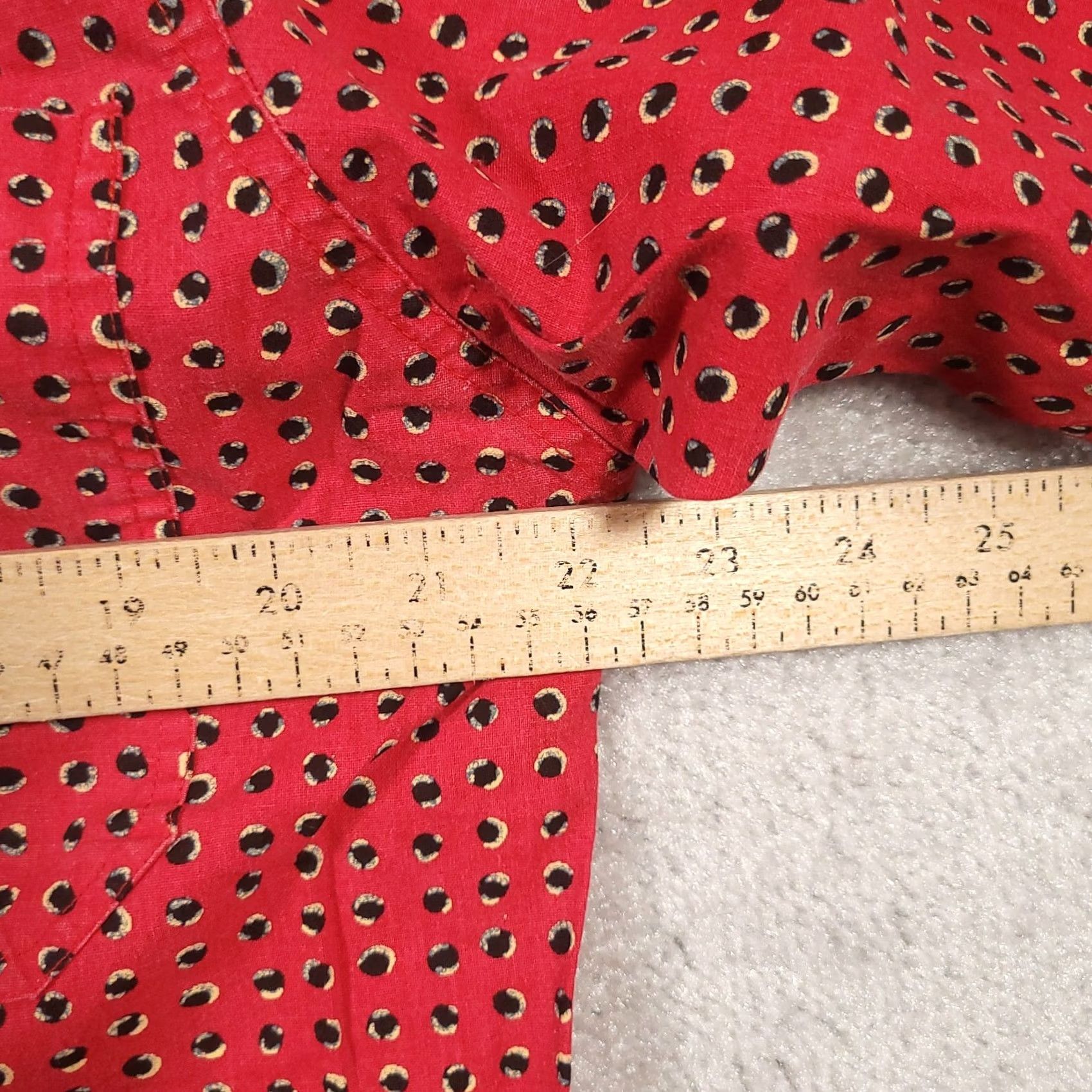 Vintage VINTAGE Robert Bruce Shirt Mens Large Red All Over Print Short Sleeve Shirt Size US L / EU 52-54 / 3 - 4 Thumbnail