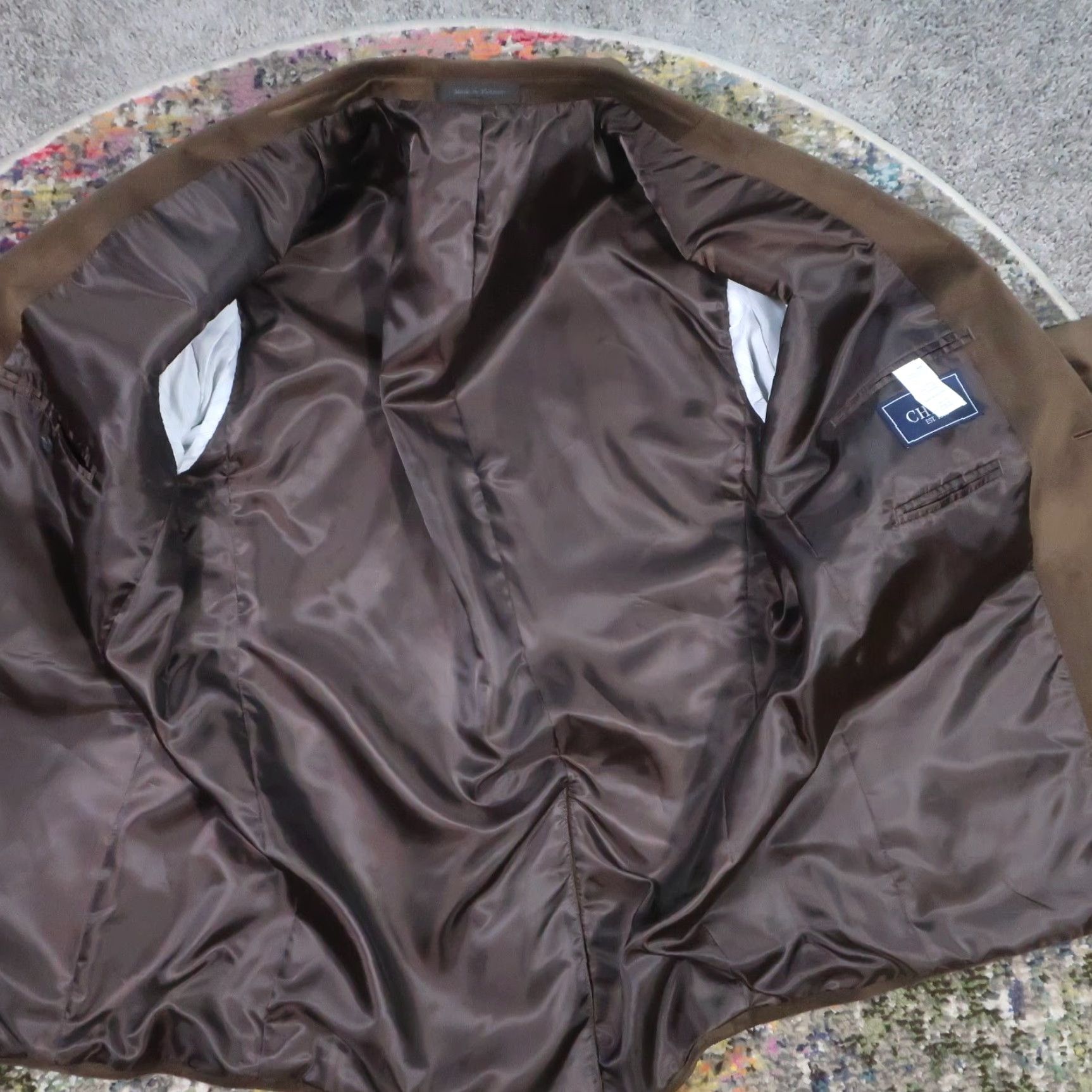 Chaps Chaps Blazer Jacket Mens 44 Brown Velour Long Sleeve Business Retro Sports Solid Size US XXL / EU 58 / 5 - 6 Thumbnail