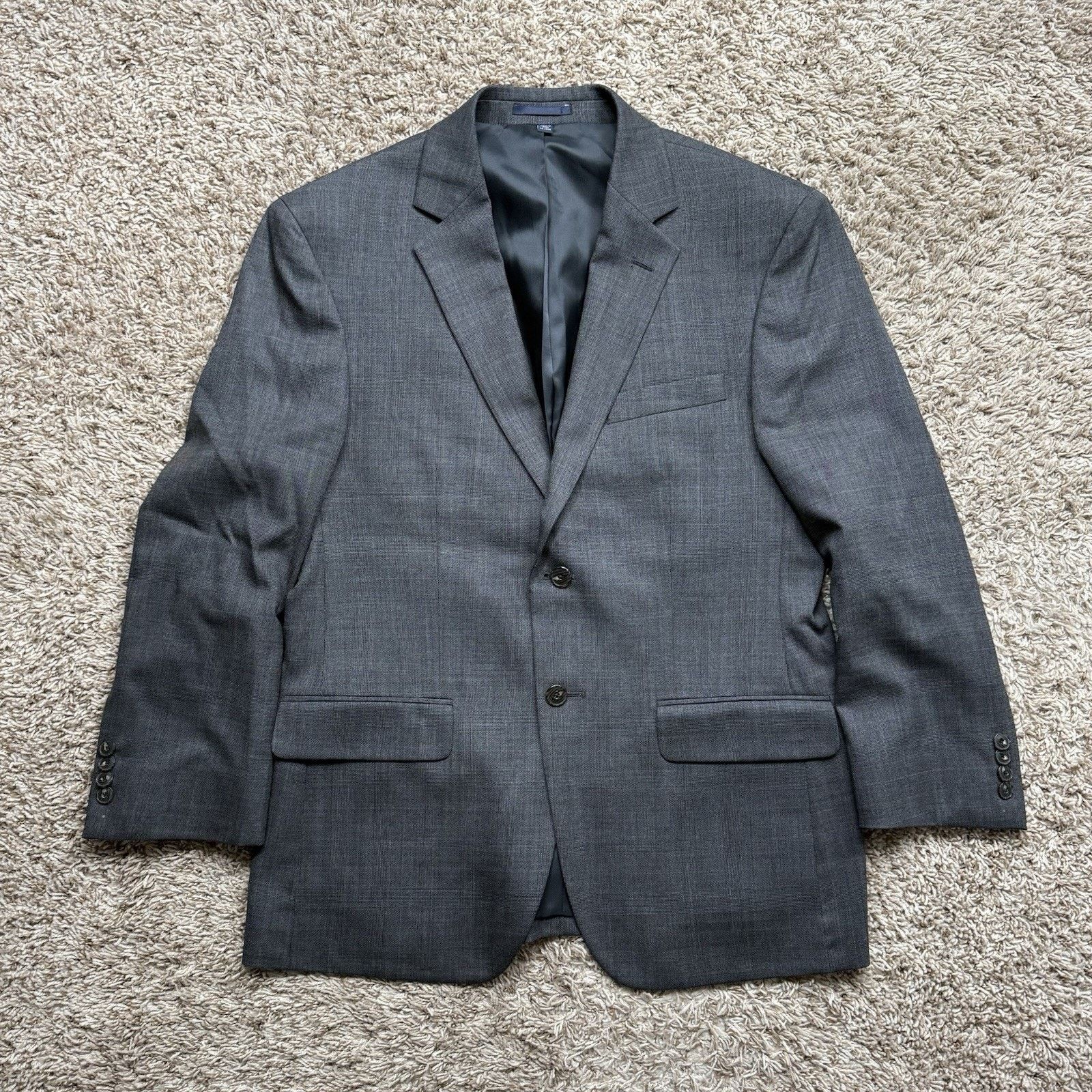 Jos. A. Bank Jos A Bank 40 Short 32” Waist Grey Wool Jacket Pants Suit Size 40S - 2 Thumbnail