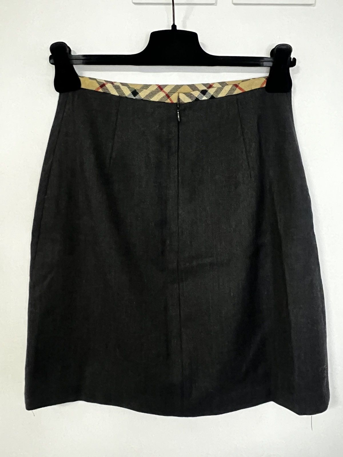 Burberry Burberrys skirt nova check gray S/M wool Size 28" / US 6 / IT 42 - 4 Thumbnail