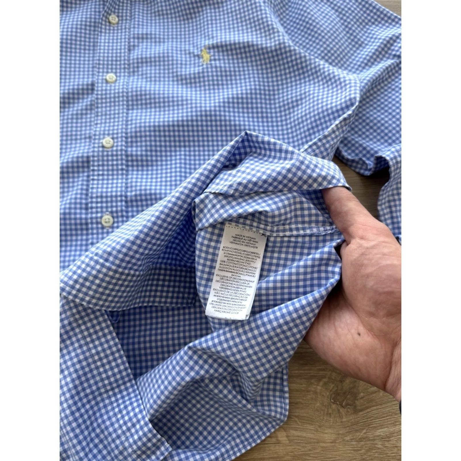 Polo Ralph Lauren VINTAGE Polo Ralph Lauren Shirt Plaid Checked Blue White Button Up Luxury Shirt Men M Size US M / EU 48-50 / 2 - 8 Thumbnail