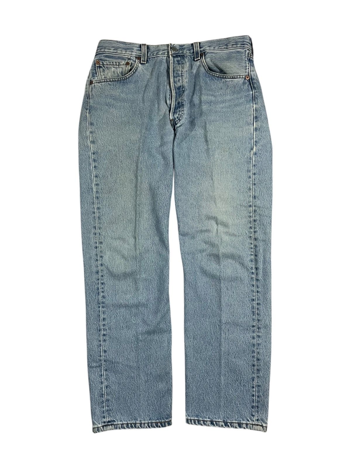 Levi's Vintage 90s Levis 501 Light Wash Faded Blue Jeans Size US 33 - 1 Thumbnail