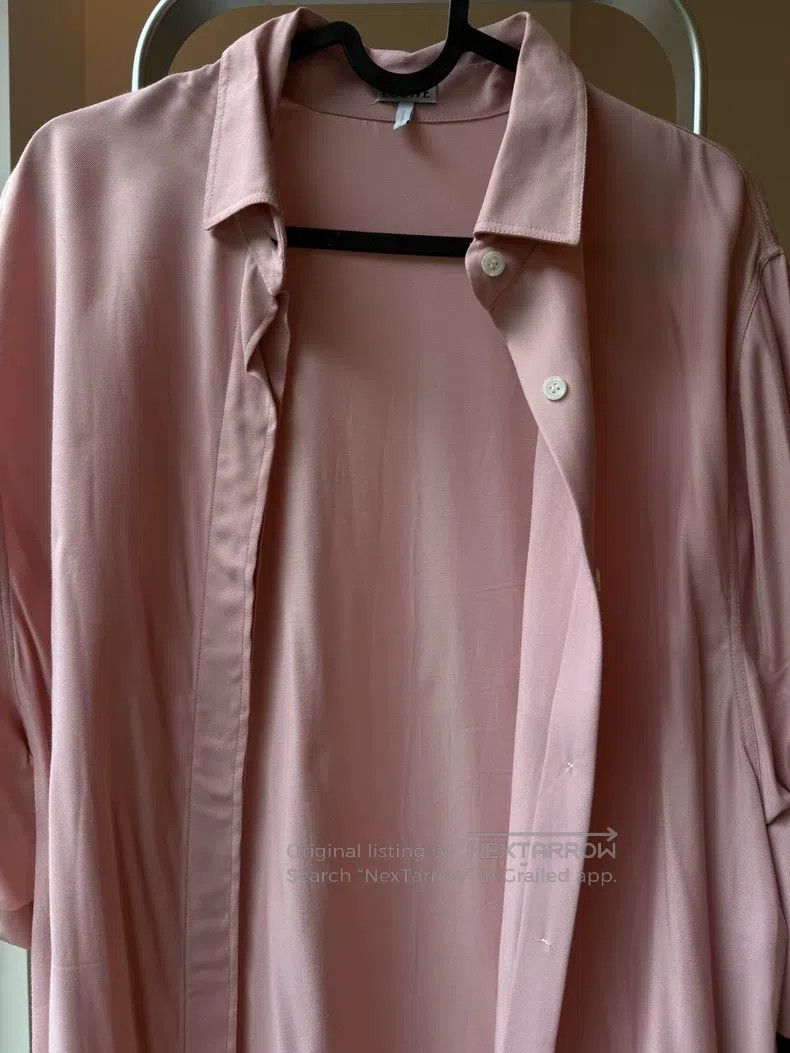 Loewe Loewe Nude Pink Shirt Dress with Subtle Gloss Size XS / US 0-2 / IT 36-38 - 3 Thumbnail