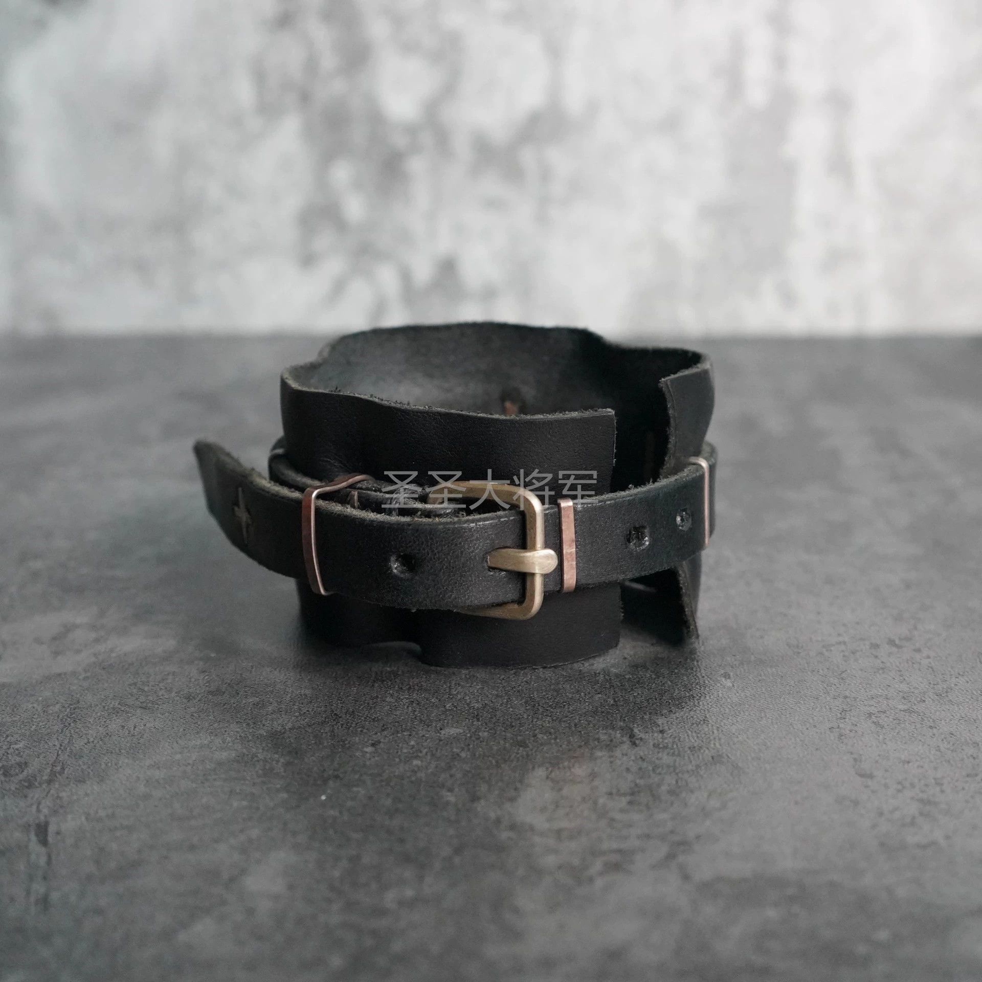 Ma+ M.A+ Retro Silver Bar Stack Black Leather Bracelet Size ONE SIZE - 3 Thumbnail