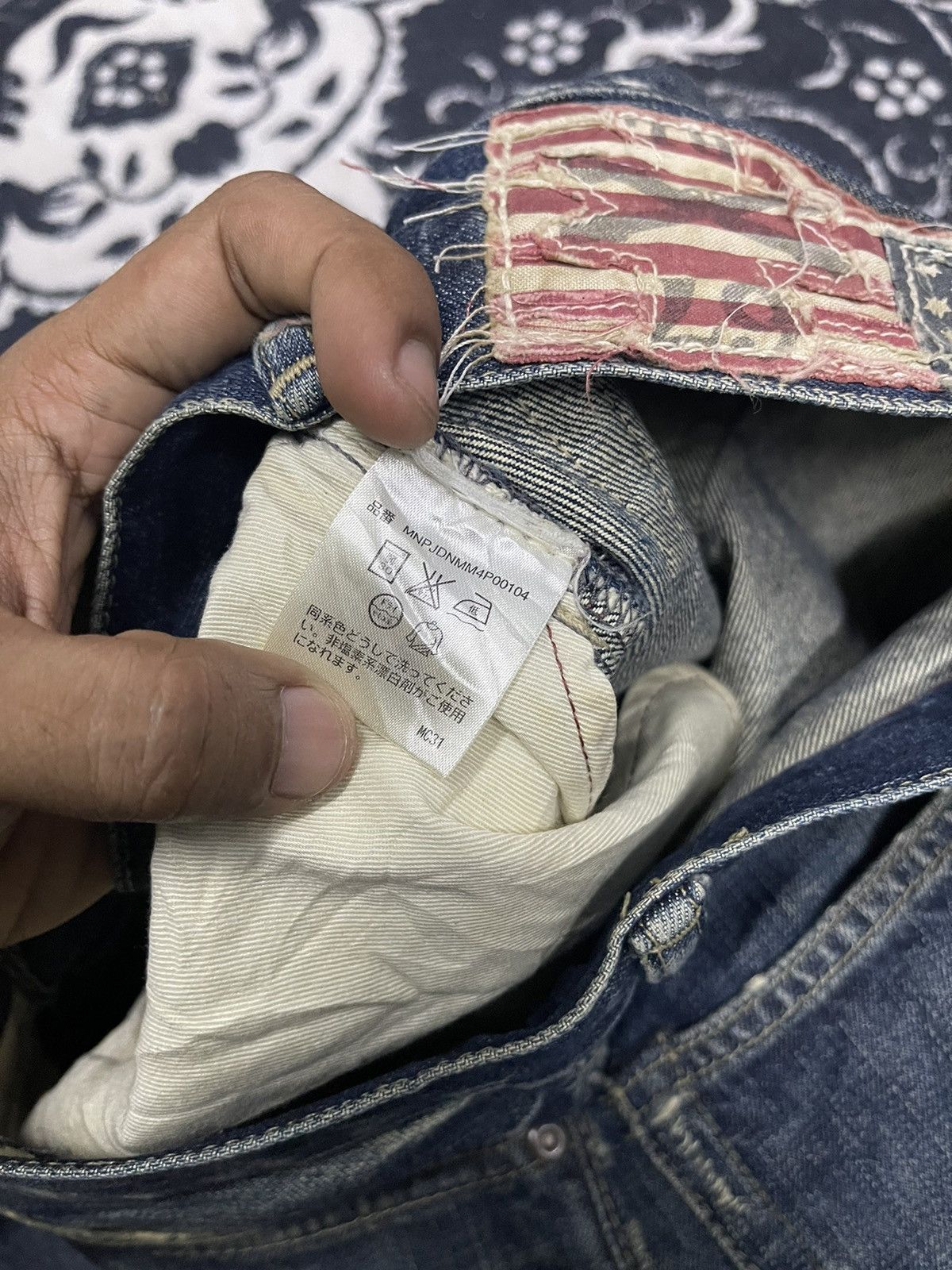 Japanese Brand 2000s PJC RALPH LAUREN DISTRESSED JEANS Size US 30 / EU 46 - 14 Thumbnail