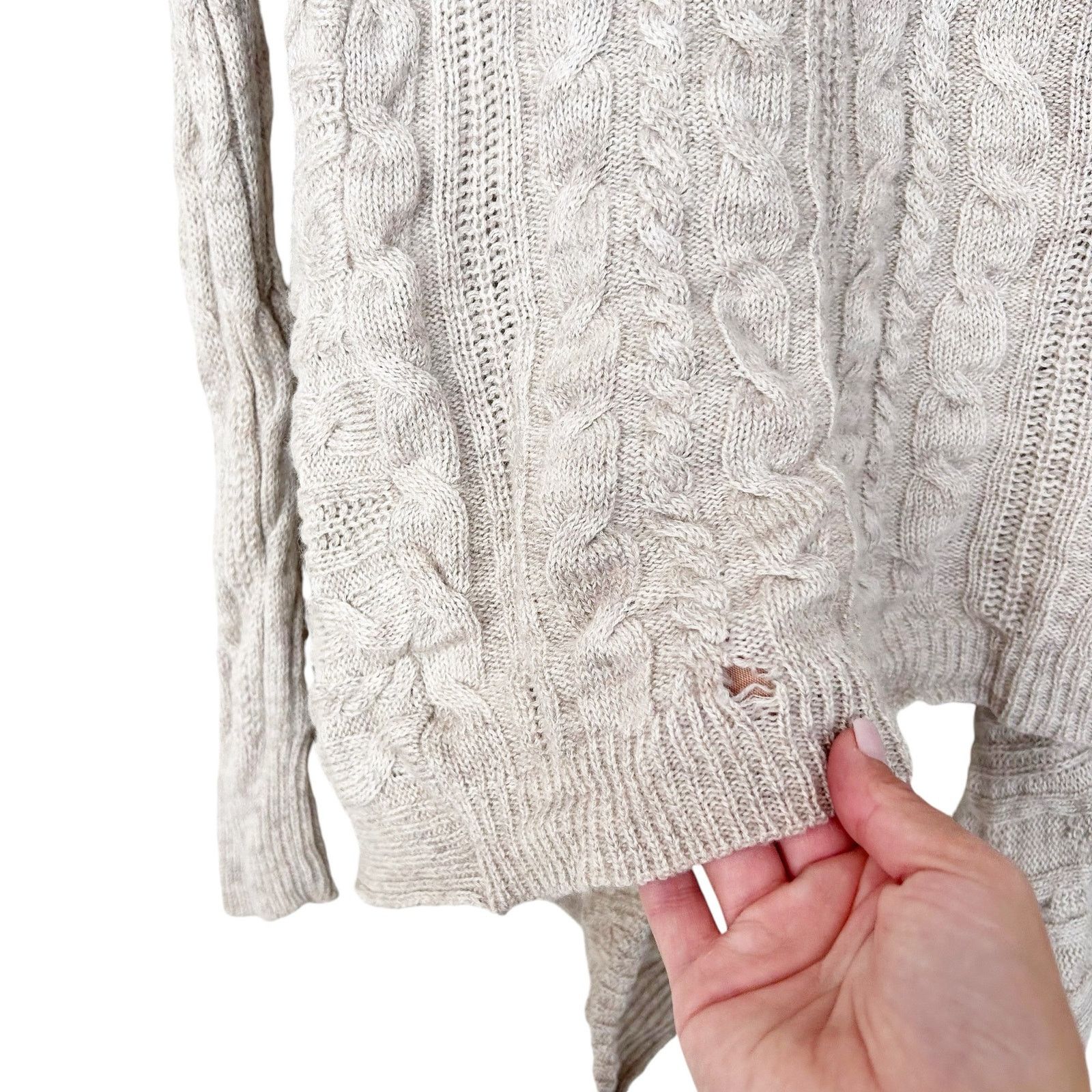 Athleta Athleta Tan Knit Extra Fine Merino Wool Cardigan Sz XXS Size XXS / US 00 / IT 34 - 6 Thumbnail