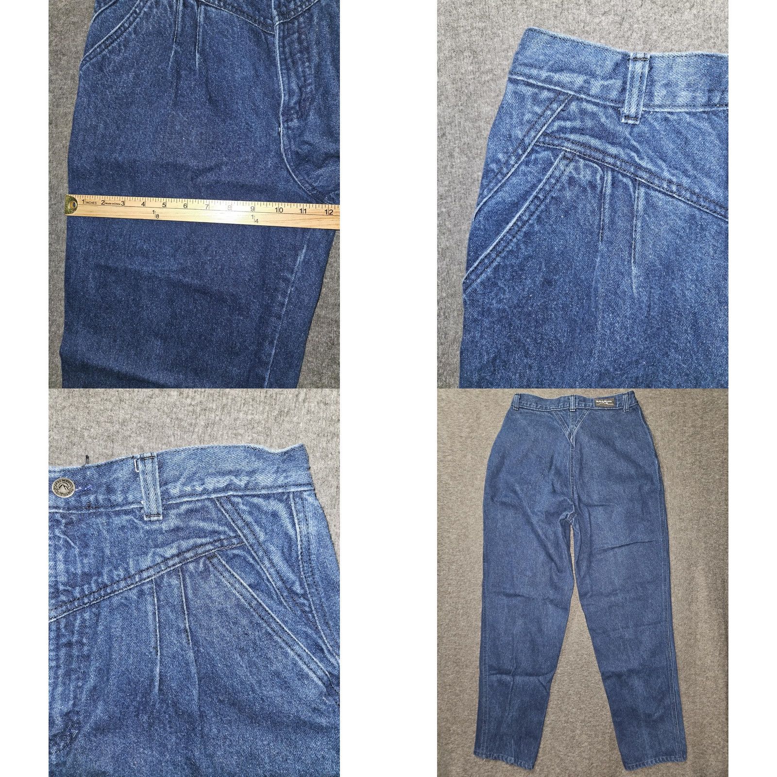 Vintage VINTAGE Ms Rocky Mountain Jeans Womens 13/14 Blue Denim High Rise Pleated 90s Size 34" / US 12 / IT 48 - 8 Thumbnail