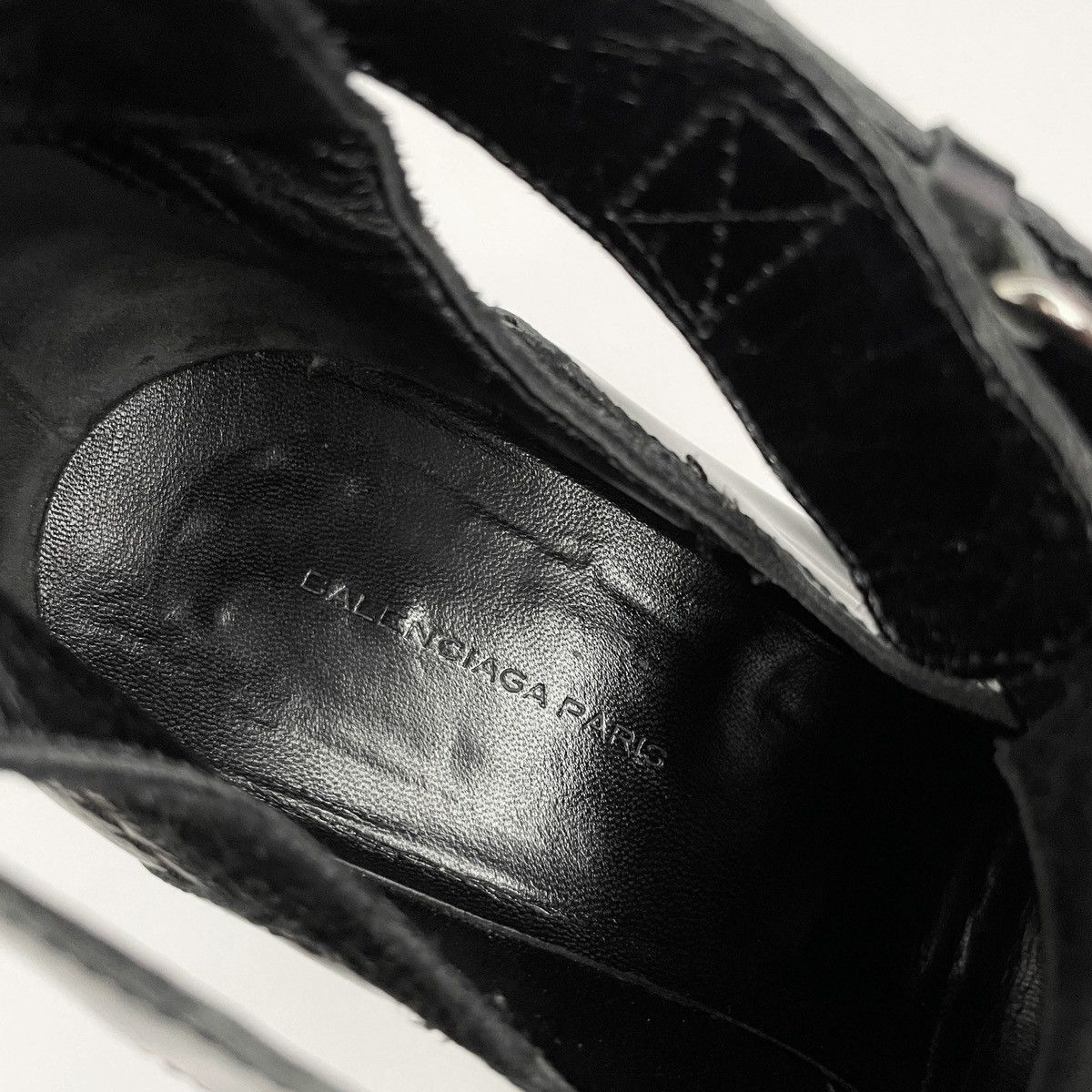 Balenciaga Balenciaga Vintage Black Leather Heels Size US 11 / IT 41 - 7 Thumbnail