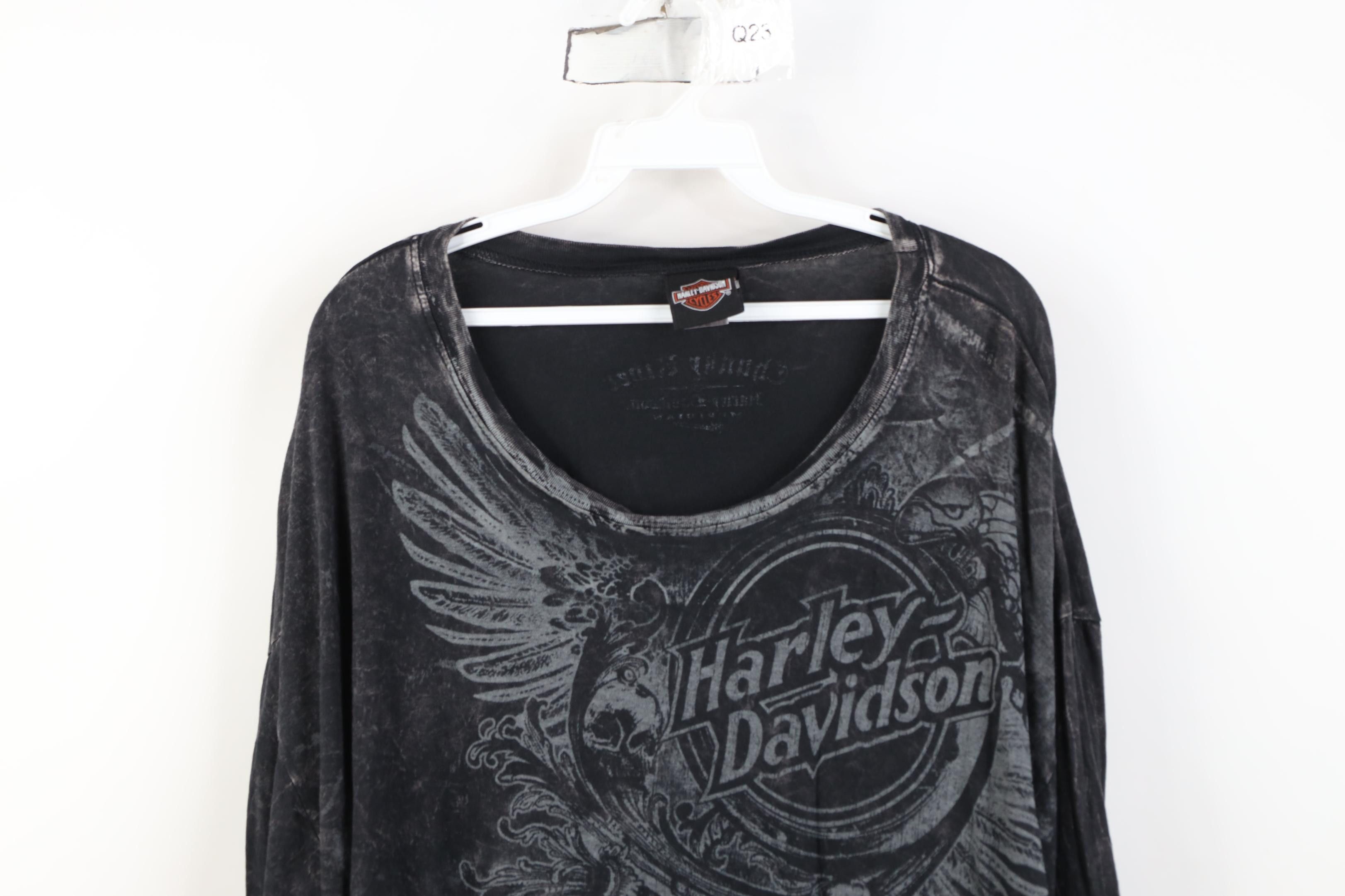 Harley Davidson Vintage Harley Davidson Skull Tribal Long Sleeve T-Shirt Size US XL / EU 56 / 4 - 2 Thumbnail