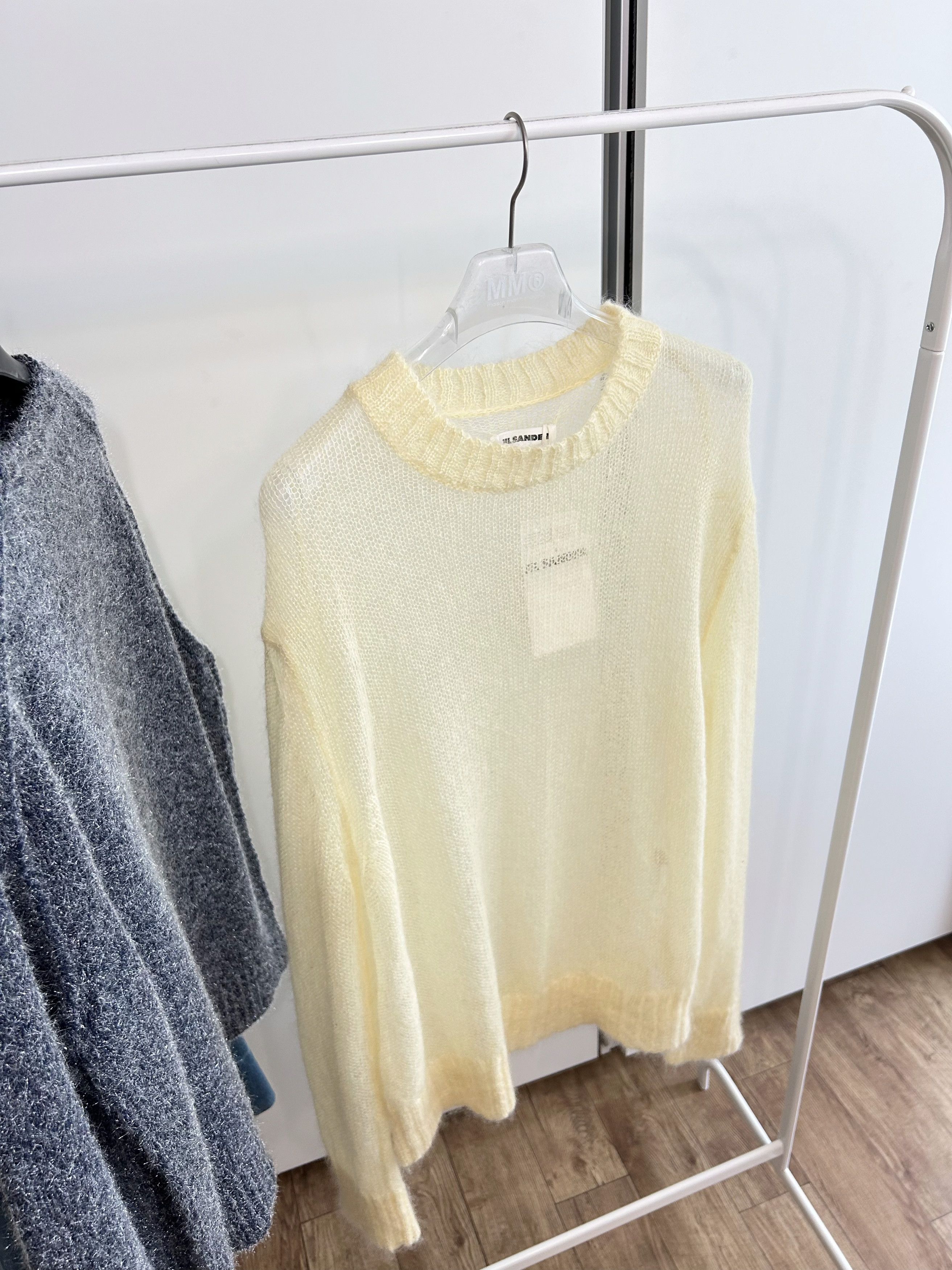 Jil Sander JIL SANDER Butter Yellow Sheer Knit Size US L / EU 52-54 / 3 - 2 Thumbnail