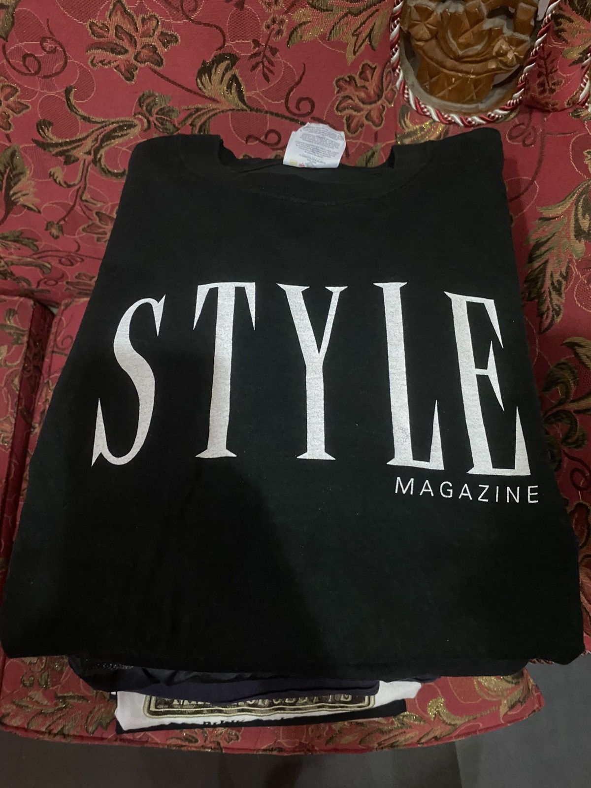Other Vintage Jerzees “Style Magazine” Black Graphic T-Shirt Size US L / EU 52-54 / 3 - 6 Thumbnail