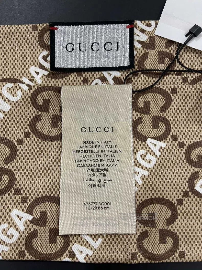Gucci Gucci Co-branded silk scarf Size ONE SIZE - 4 Thumbnail