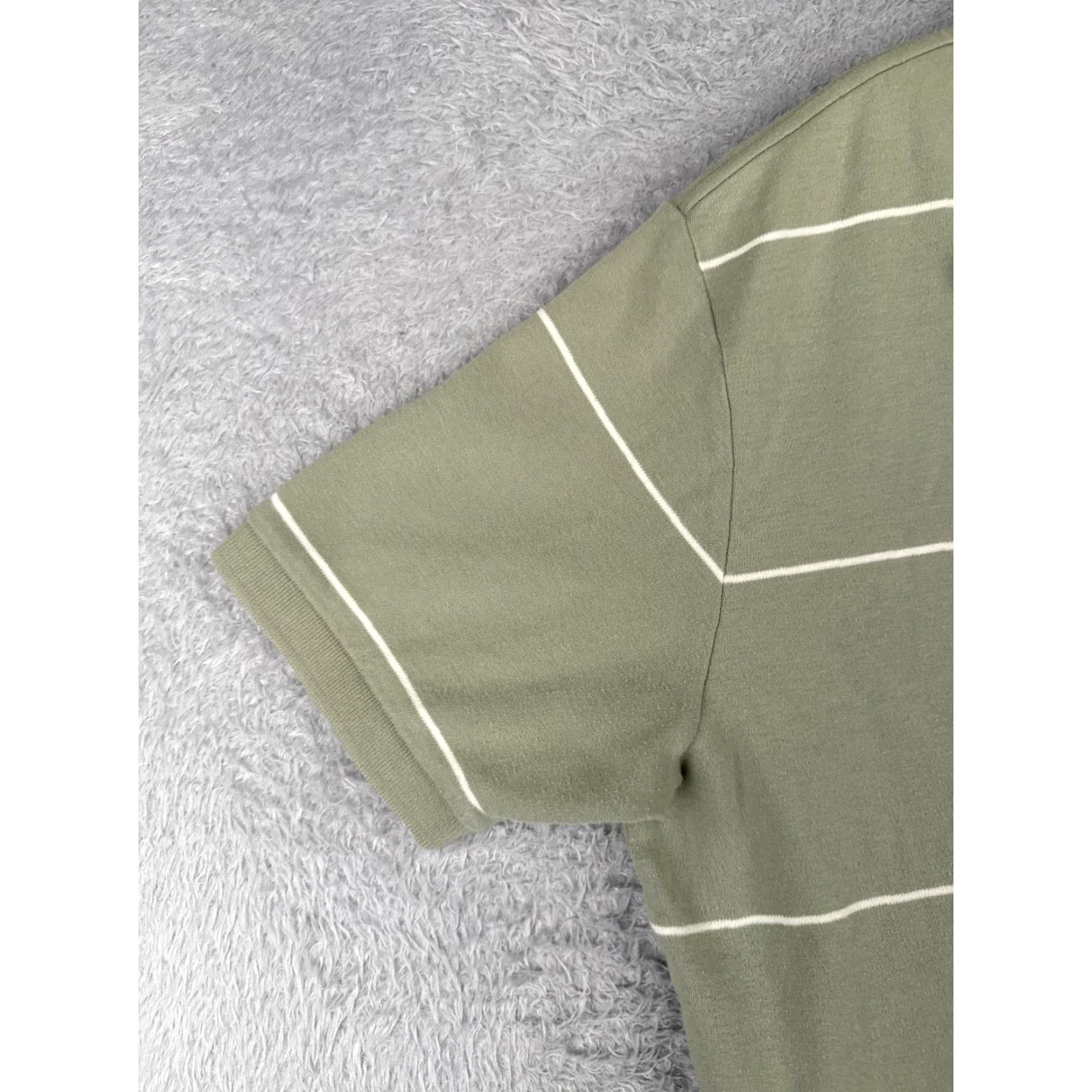 Ralph Lauren VINTAGE Ralph Lauren Shirt Adult Large Green White Stripe 100% Cotton Polo Shirt Mens Large Green Stripe 80s 90s Sports Polo Size US L / EU 52-54 / 3 - 3 Thumbnail