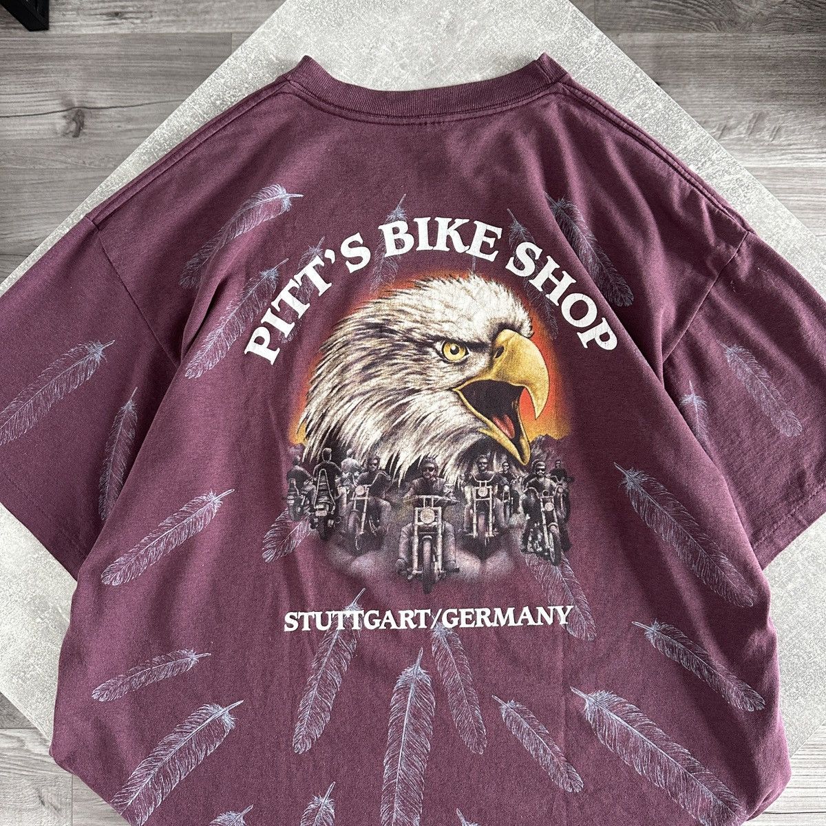 American Eagle Outfitters Vintage 90s Ride American Biker Eagle tee aop pitt bike y2k Size US XL / EU 56 / 4 - 4 Thumbnail